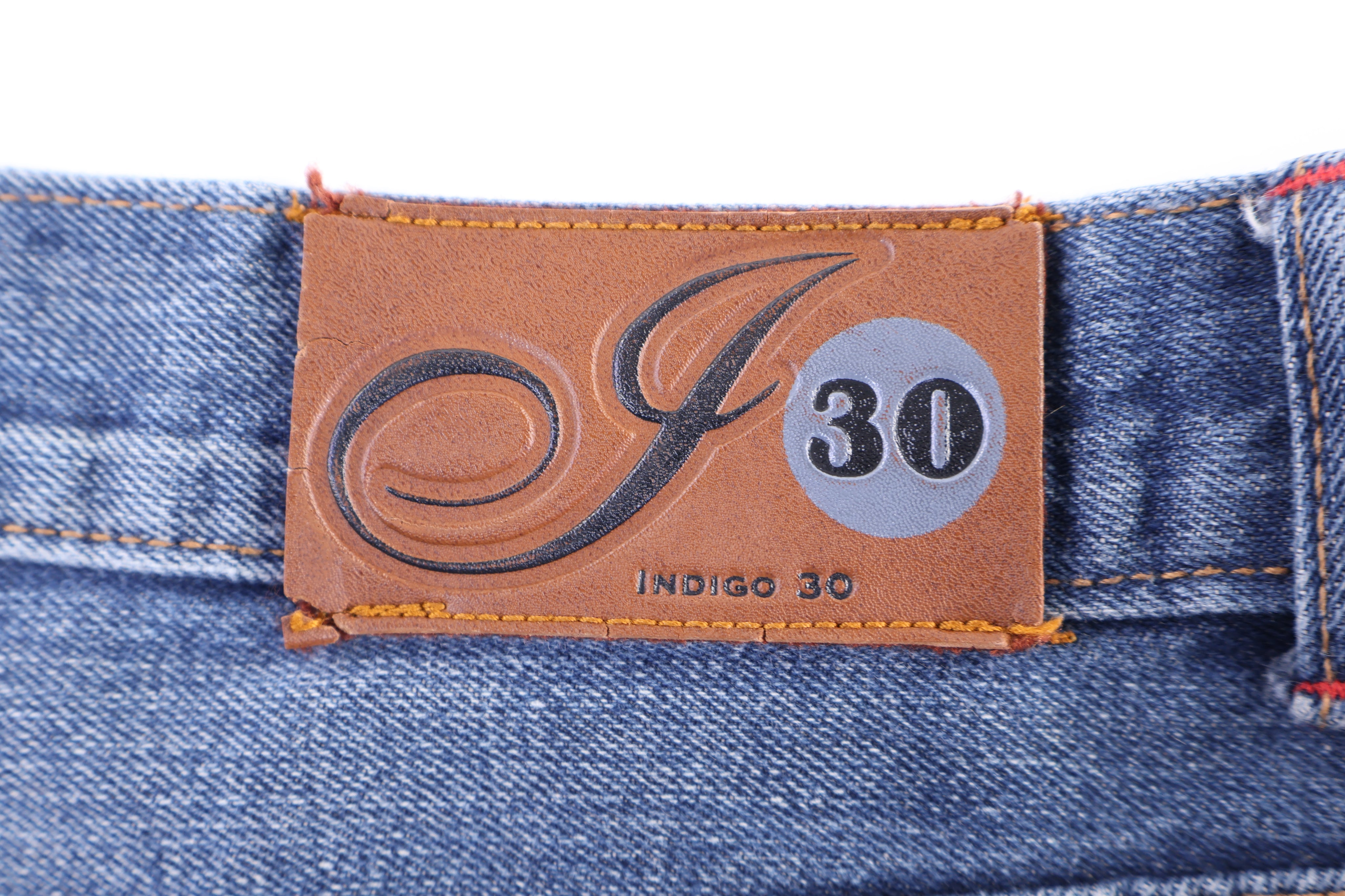 Indigo Medium Wash Baggy Denim Shorts