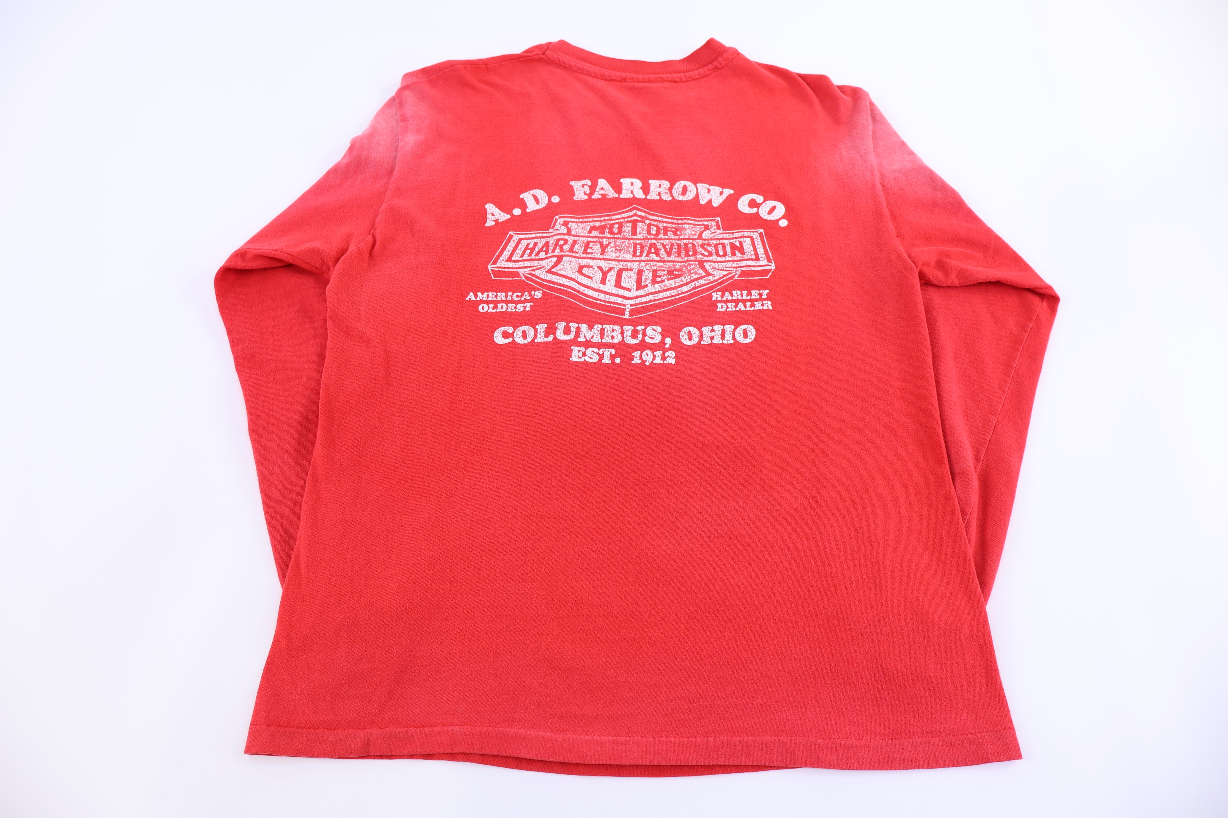90's Harley Davidson Motorcycles Ohio Flames LS T-shirt