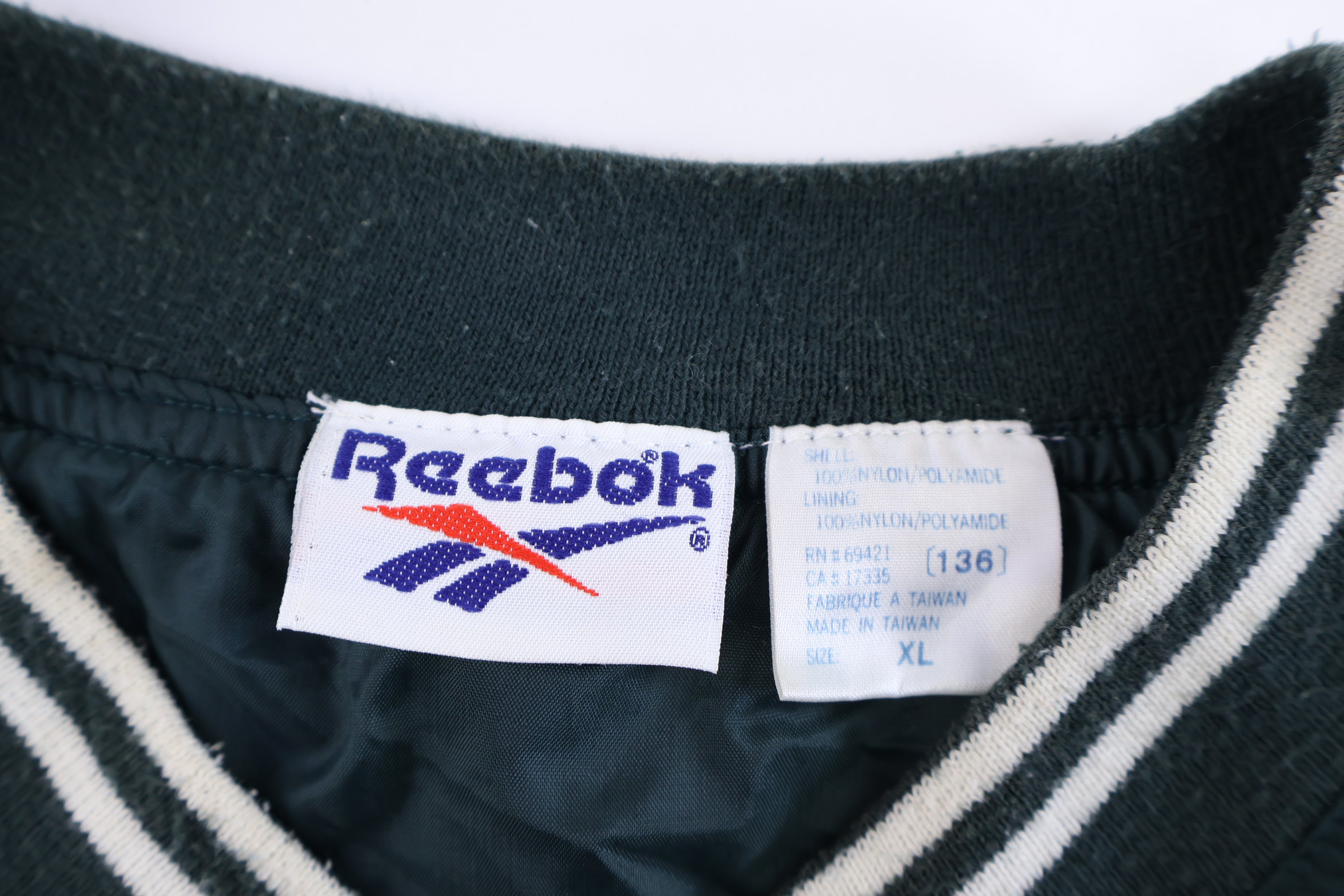 90's Reebok Embroidered Logo Green Pullover Windbreaker
