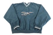 90's Reebok Embroidered Logo Green Pullover Windbreaker