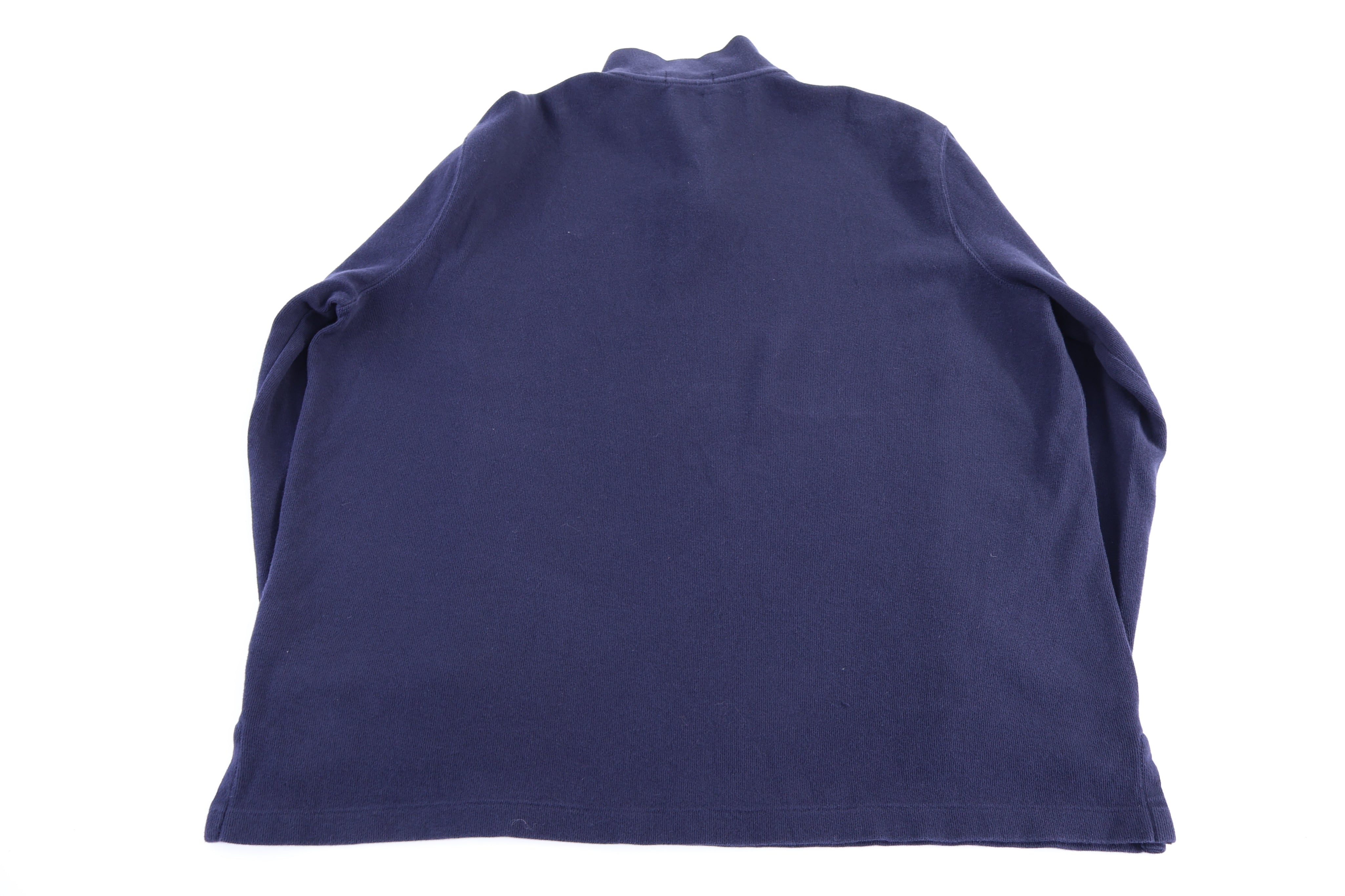 Polo Ralph Lauren Embroidered Logo Blue Quarter Zip Sweater