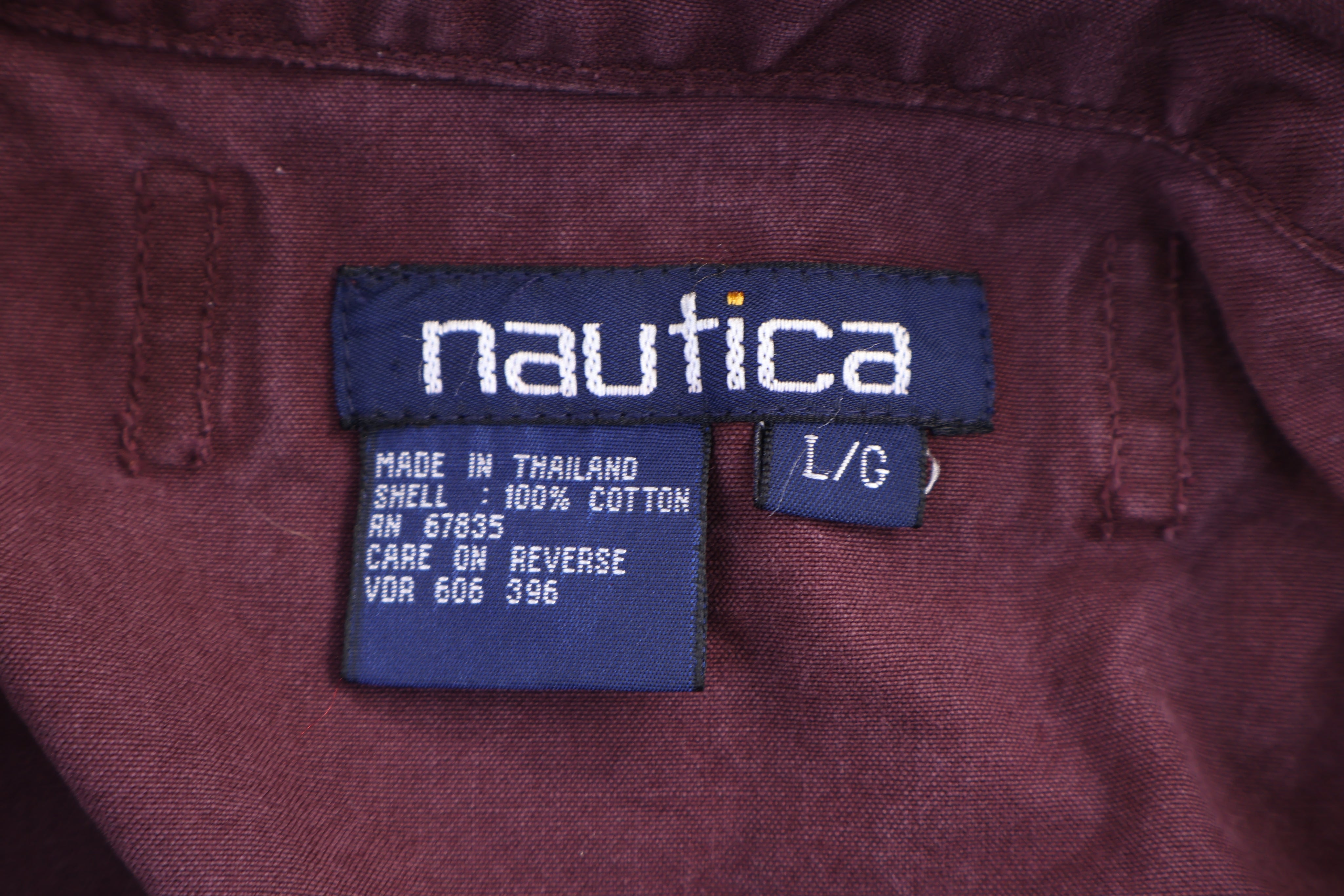 Vintage Nautica Maroon Full Zip Jacket