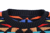 Vintage Western Aztec Pattern Knit Sweater
