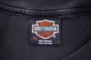 Harley Davidson Motorcycles Flames Graphic T-shirt