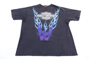 Harley Davidson Motorcycles Flames Graphic T-shirt