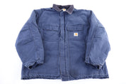 Carhartt Logo Patch Blue Full Zip Jacket