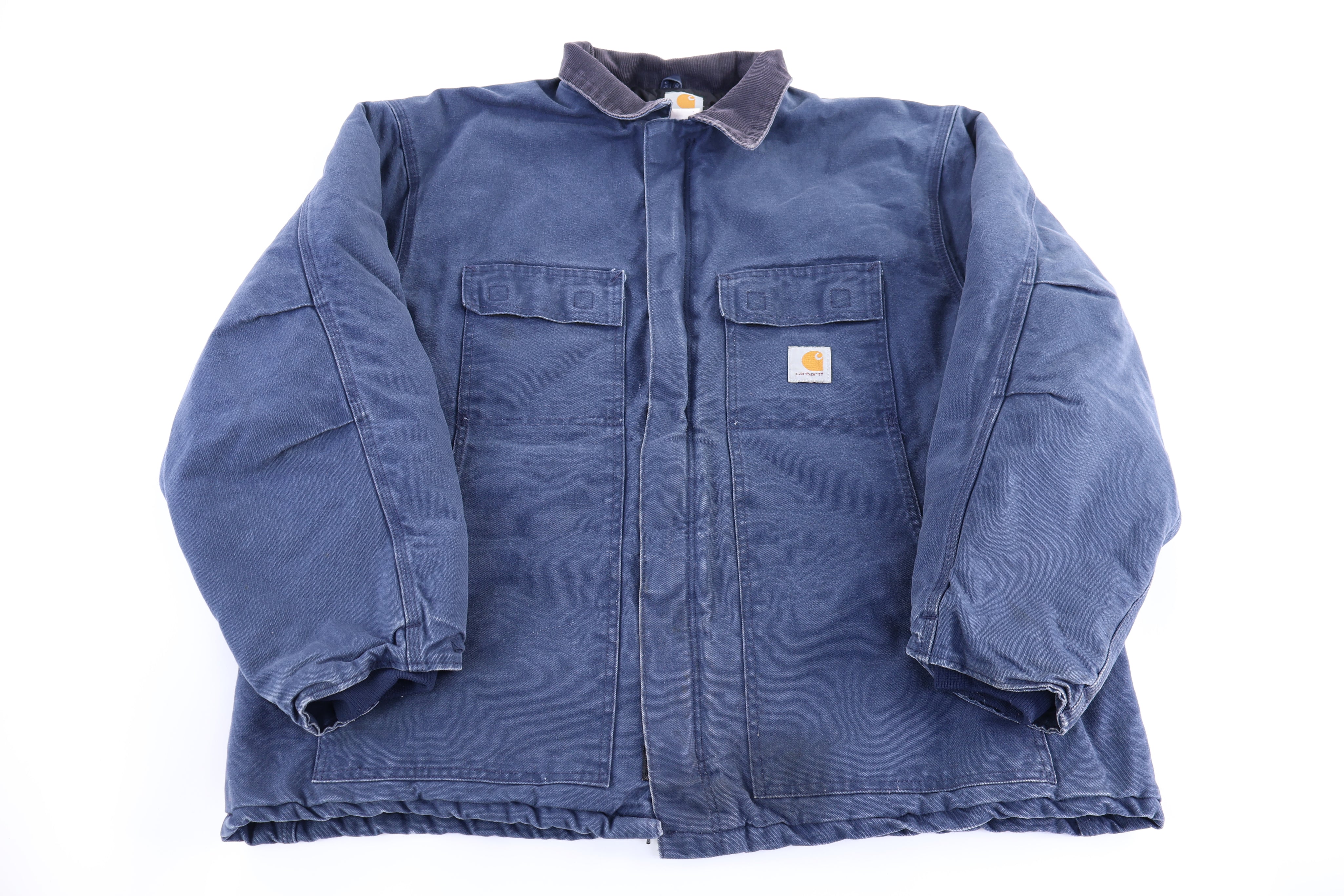 Carhartt Logo Patch Blue Full Zip Jacket