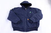 Carhartt Logo Patch Blue Full Zip Jacket