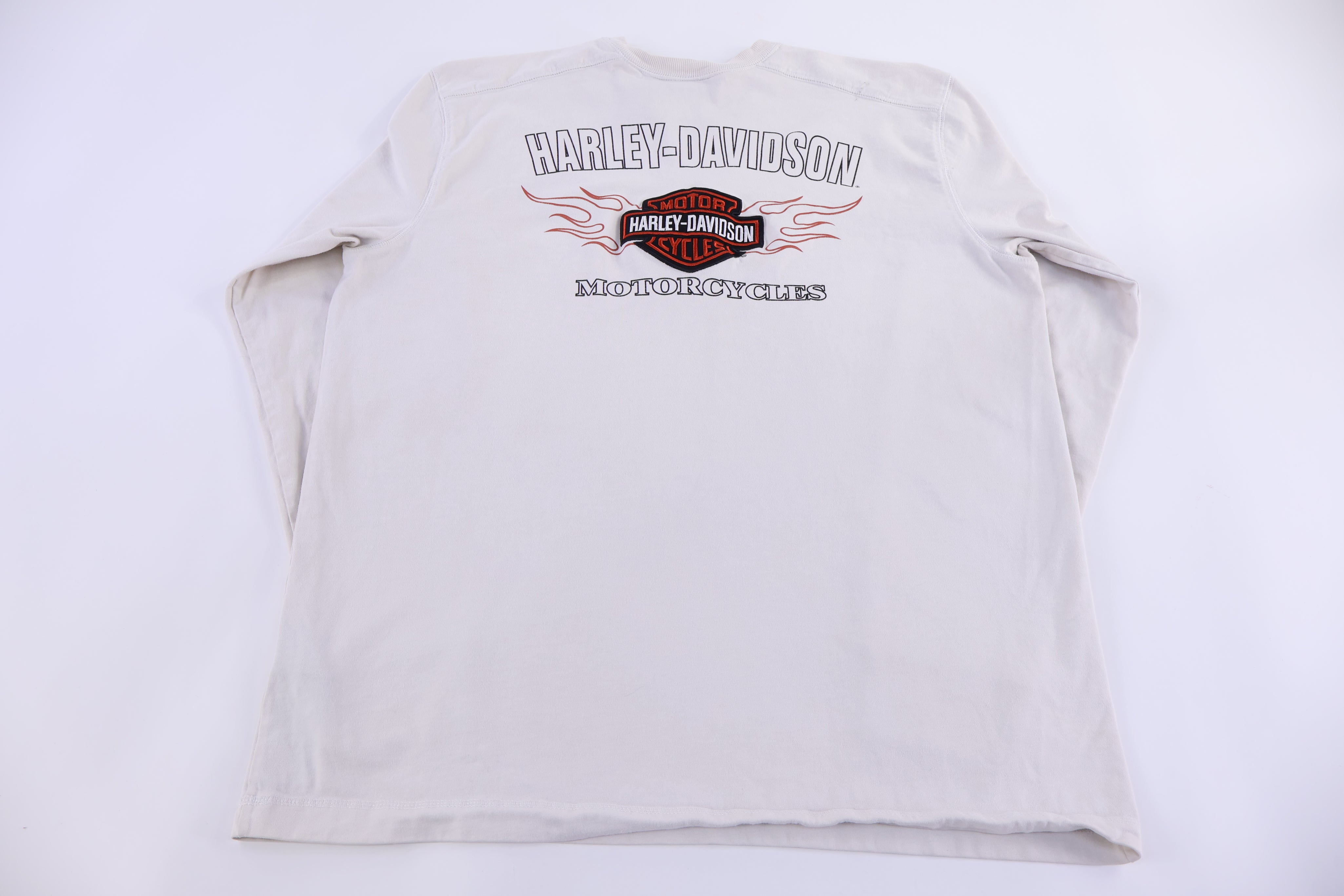 Harley Davidson Motorcycles Flames LS T-shirt