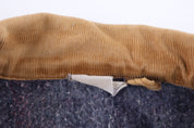 90's Carhartt Logo Patch Tan Blanket Lined Chore Jacket