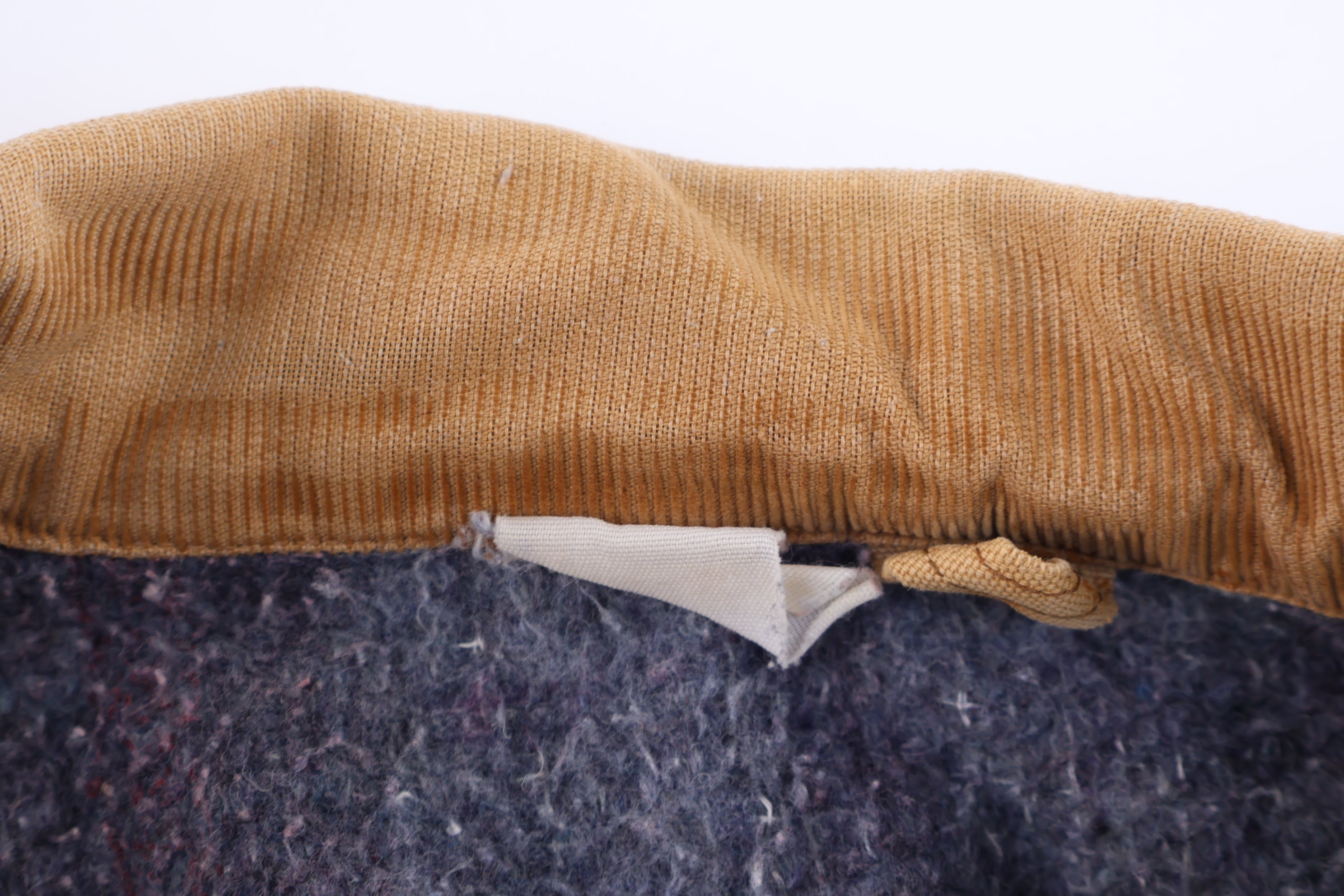 90's Carhartt Logo Patch Tan Blanket Lined Chore Jacket