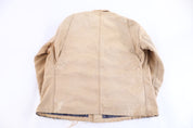 90's Carhartt Logo Patch Tan Blanket Lined Chore Jacket