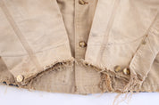 90's Carhartt Logo Patch Tan Blanket Lined Chore Jacket