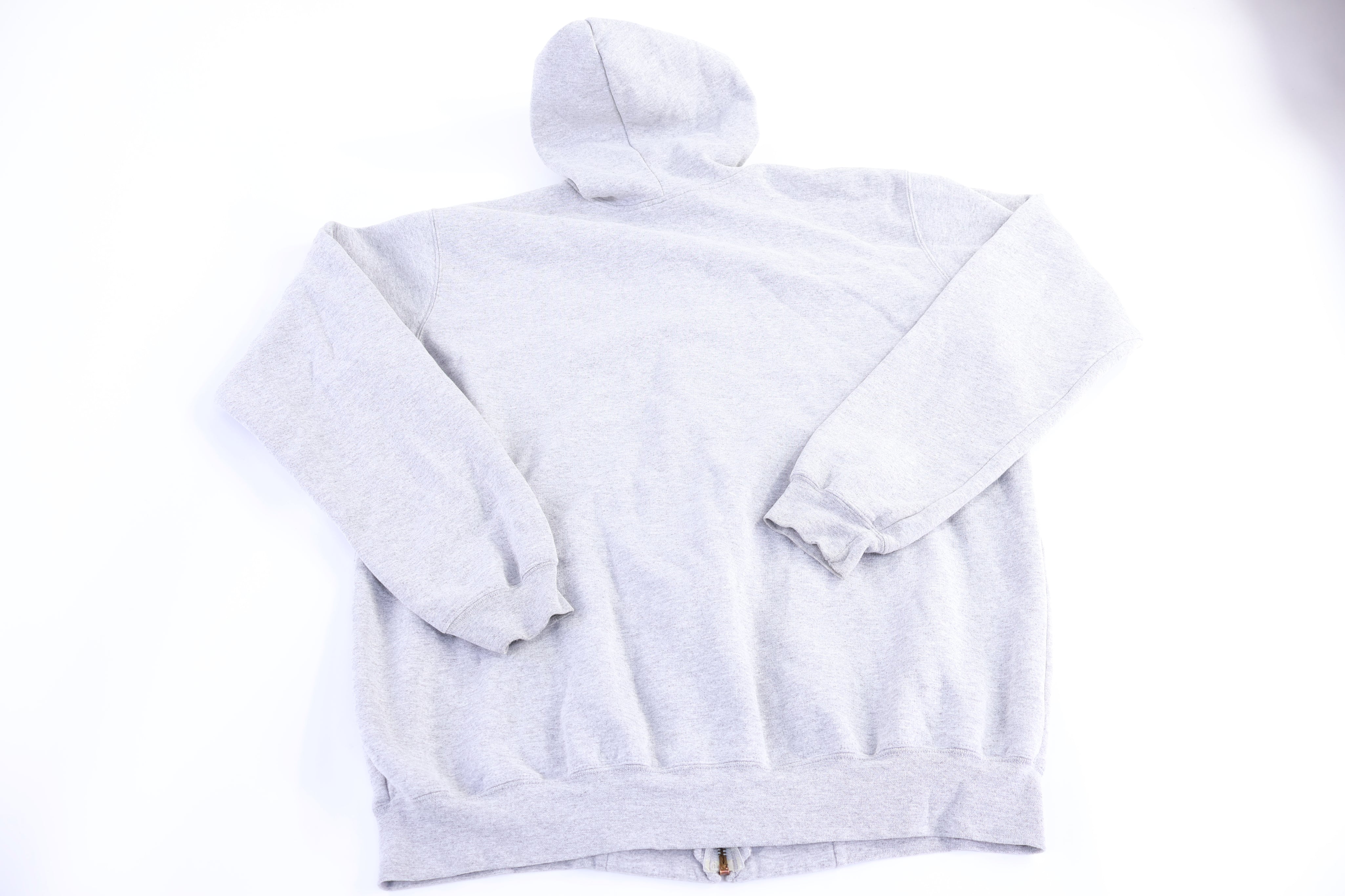 Carhartt Logo Patch Grey Full Zip Hoodie