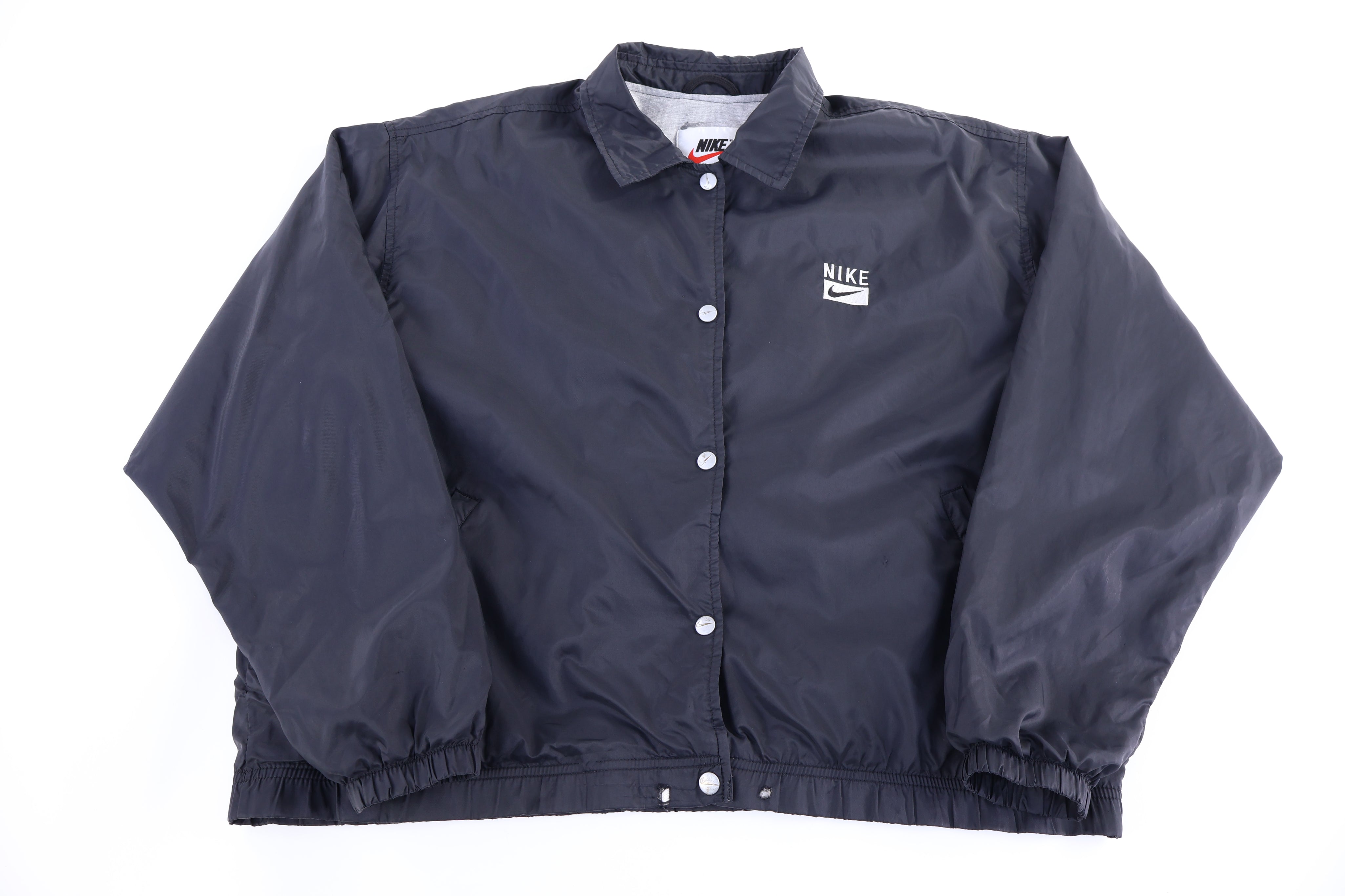 Women's 90's Nike Embroidered Logo Full Snap Windbreaker