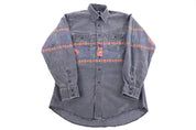 90's Wrangler Western Pattern LS Button Down