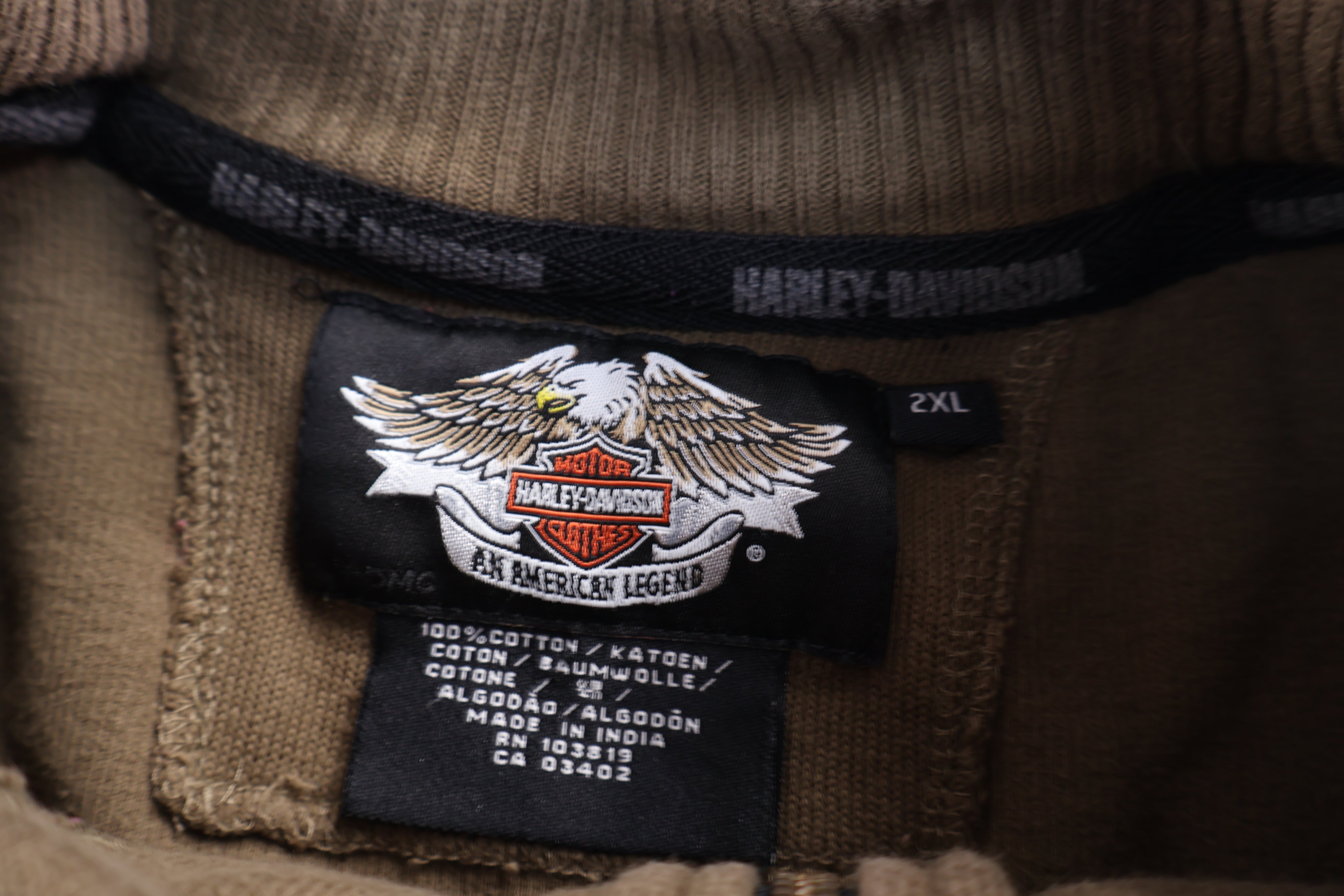 Harley Davidson Motorcycles Quarter Zip Sweater