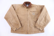 Carhartt Logo Patch Tan Blanket Lined Detroit Jacket