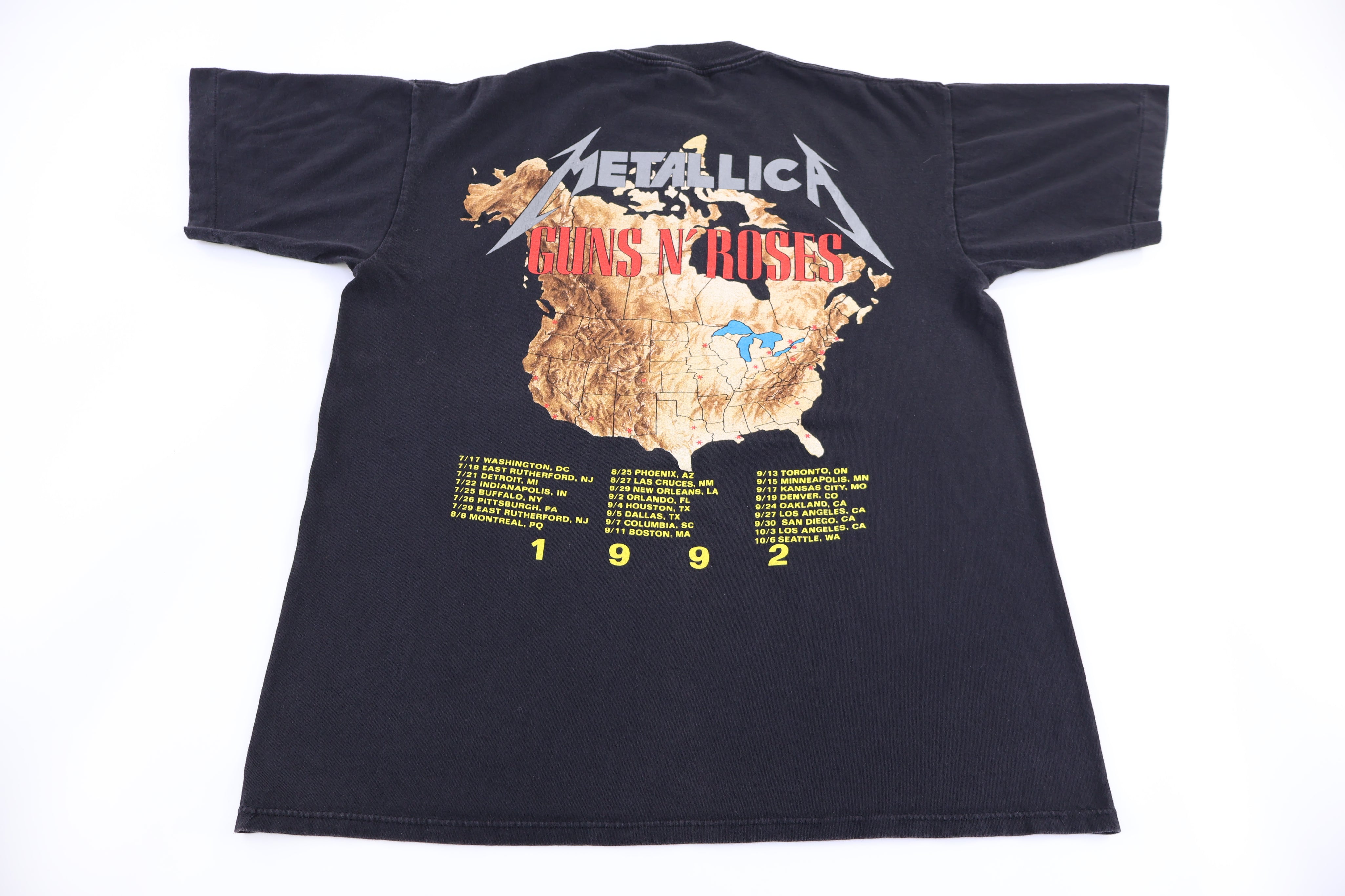 1992 Guns N' Roses Metallica Tour T-shirt