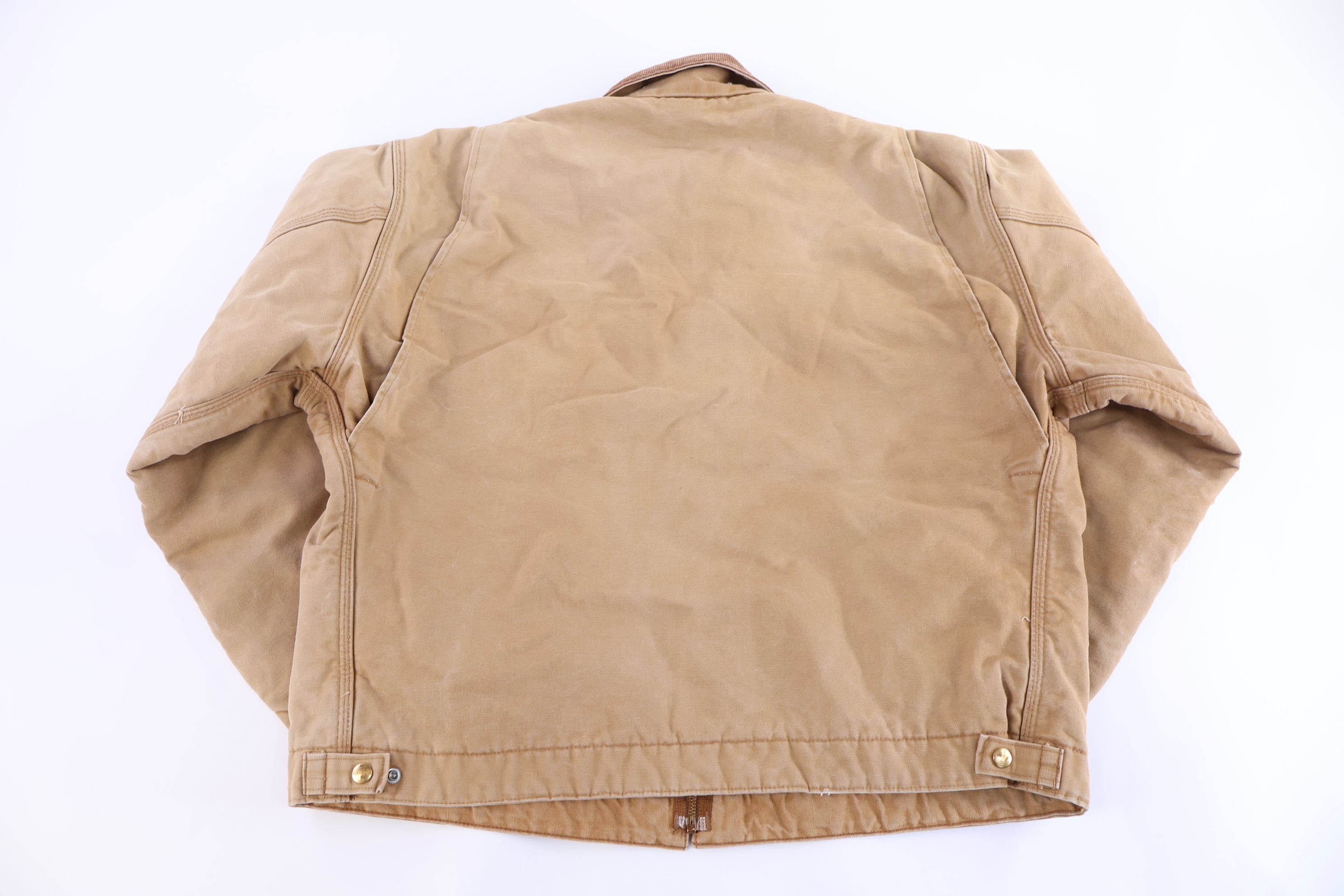Carhartt Logo Patch Tan Blanket Lined Detroit Jacket
