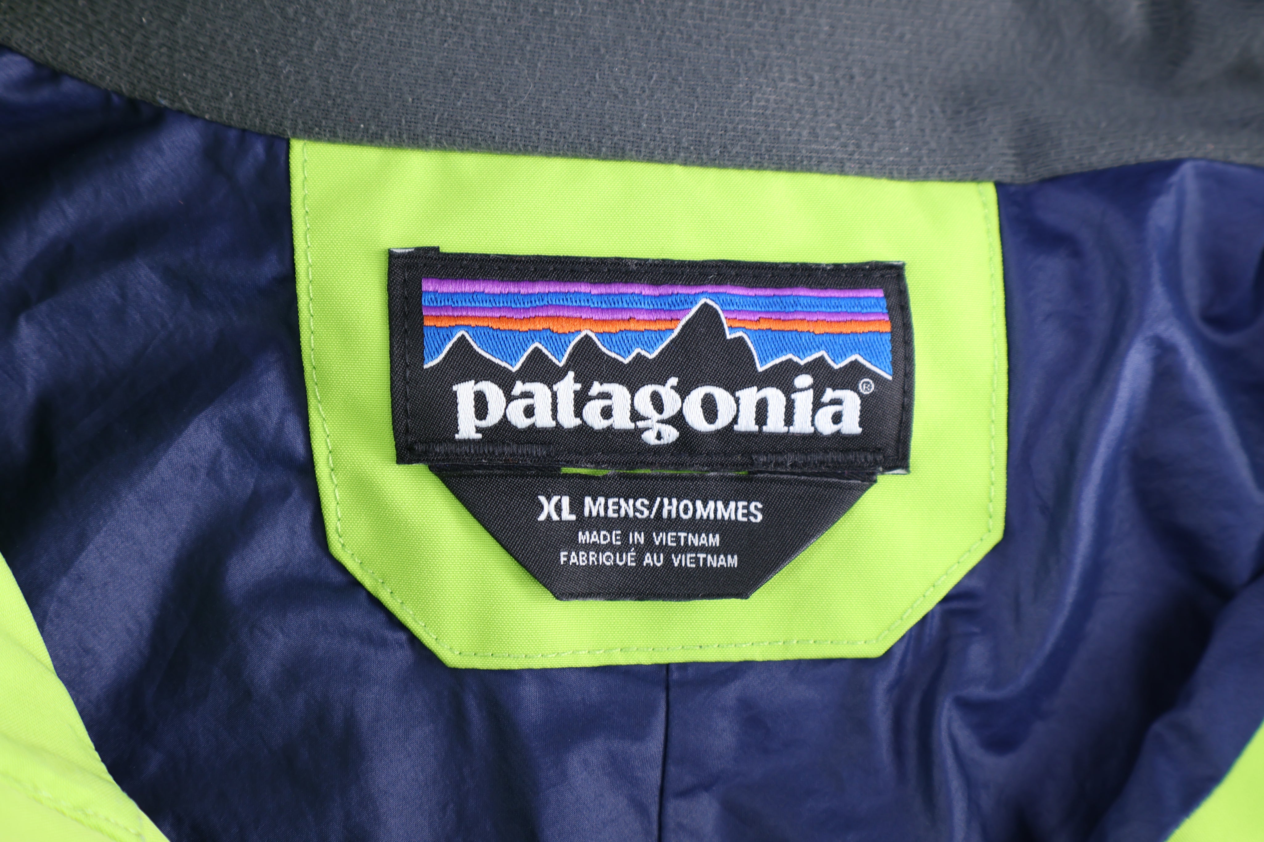 Patagonia Logo Patch Lime Green Full Zip Jacket