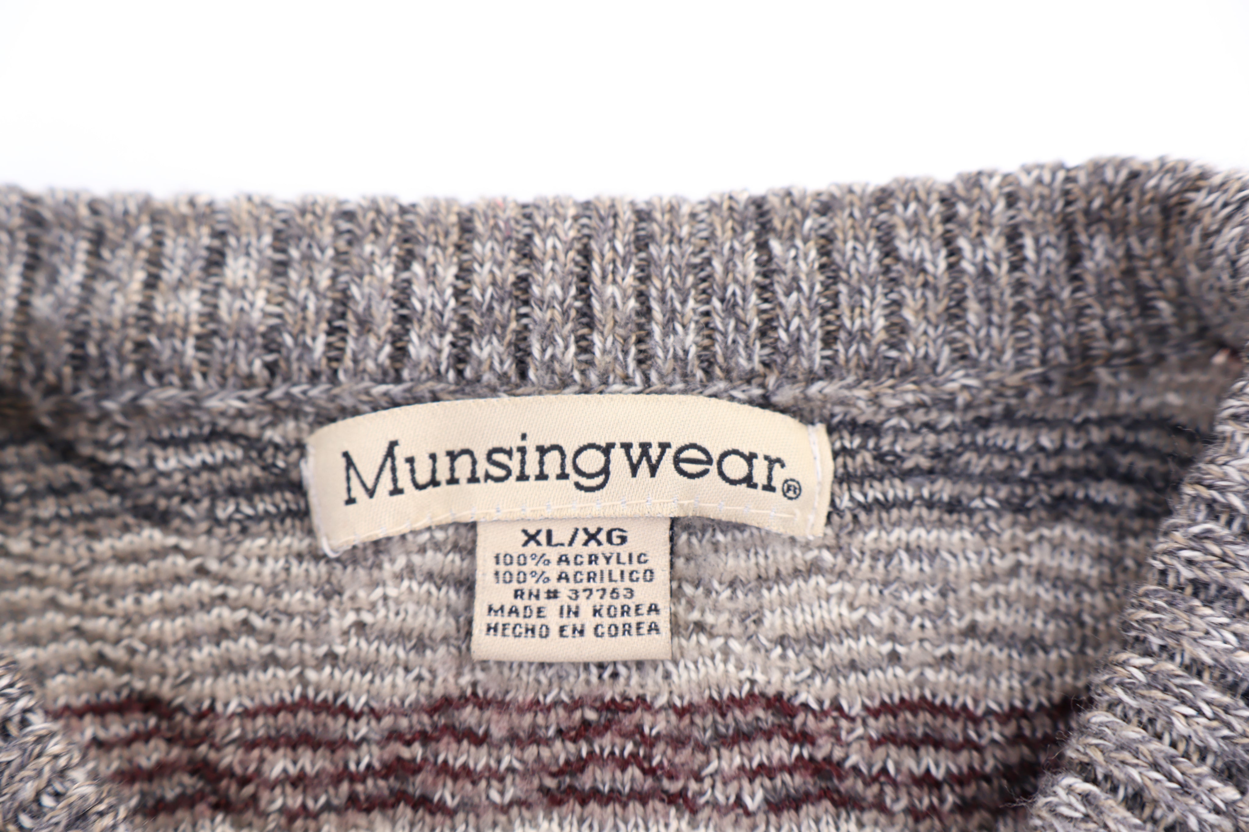 Vintage Munsing Wear Multipattern Knit Sweater