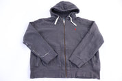 Polo by Ralph Lauren Embroidered Logo Grey Full Zip Hoodie