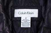 Calvin Klein Black Leather Full Zip Jacket