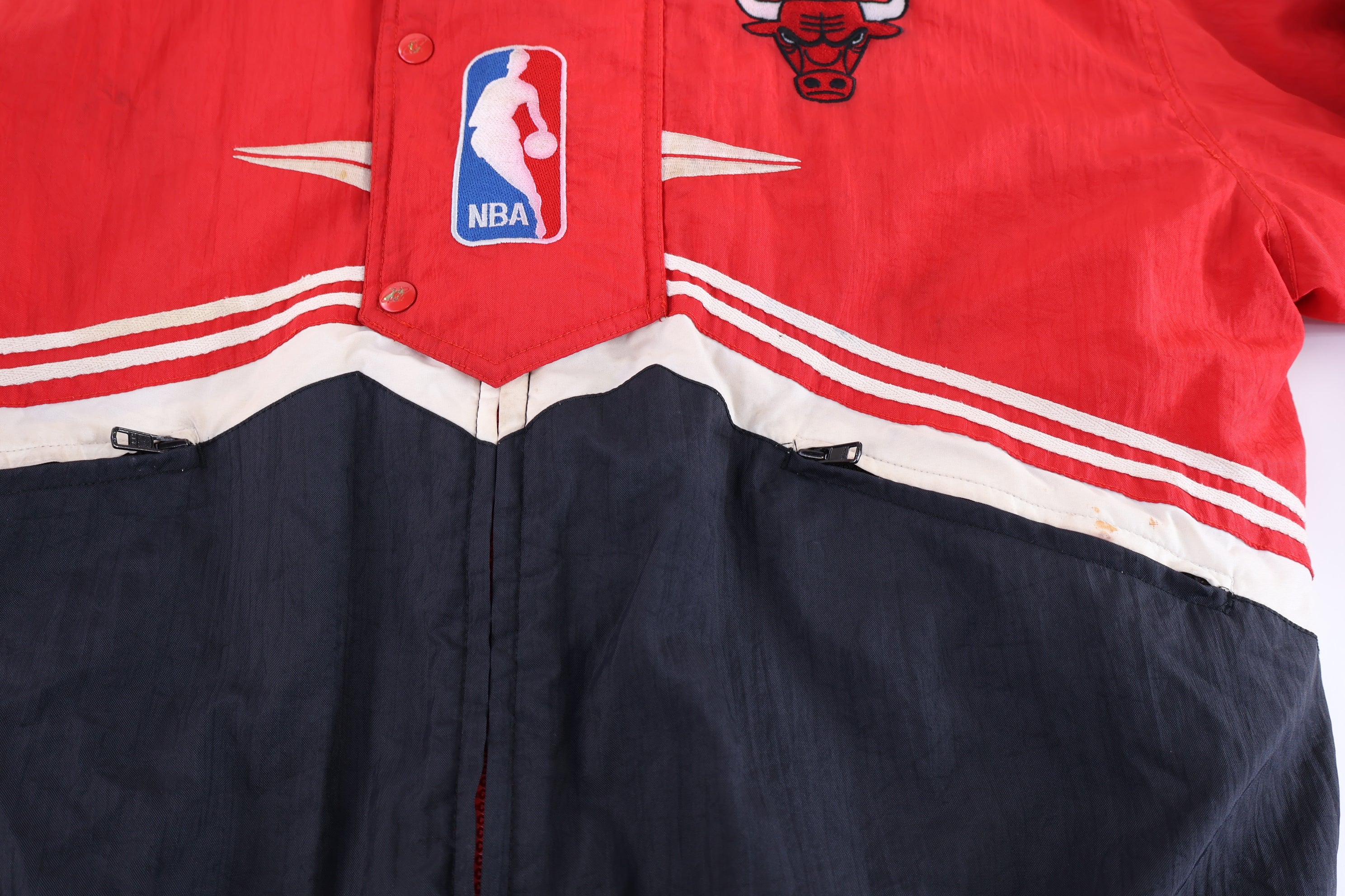 90's Chicago Bulls Basketball Full Zip Puffer Jacket