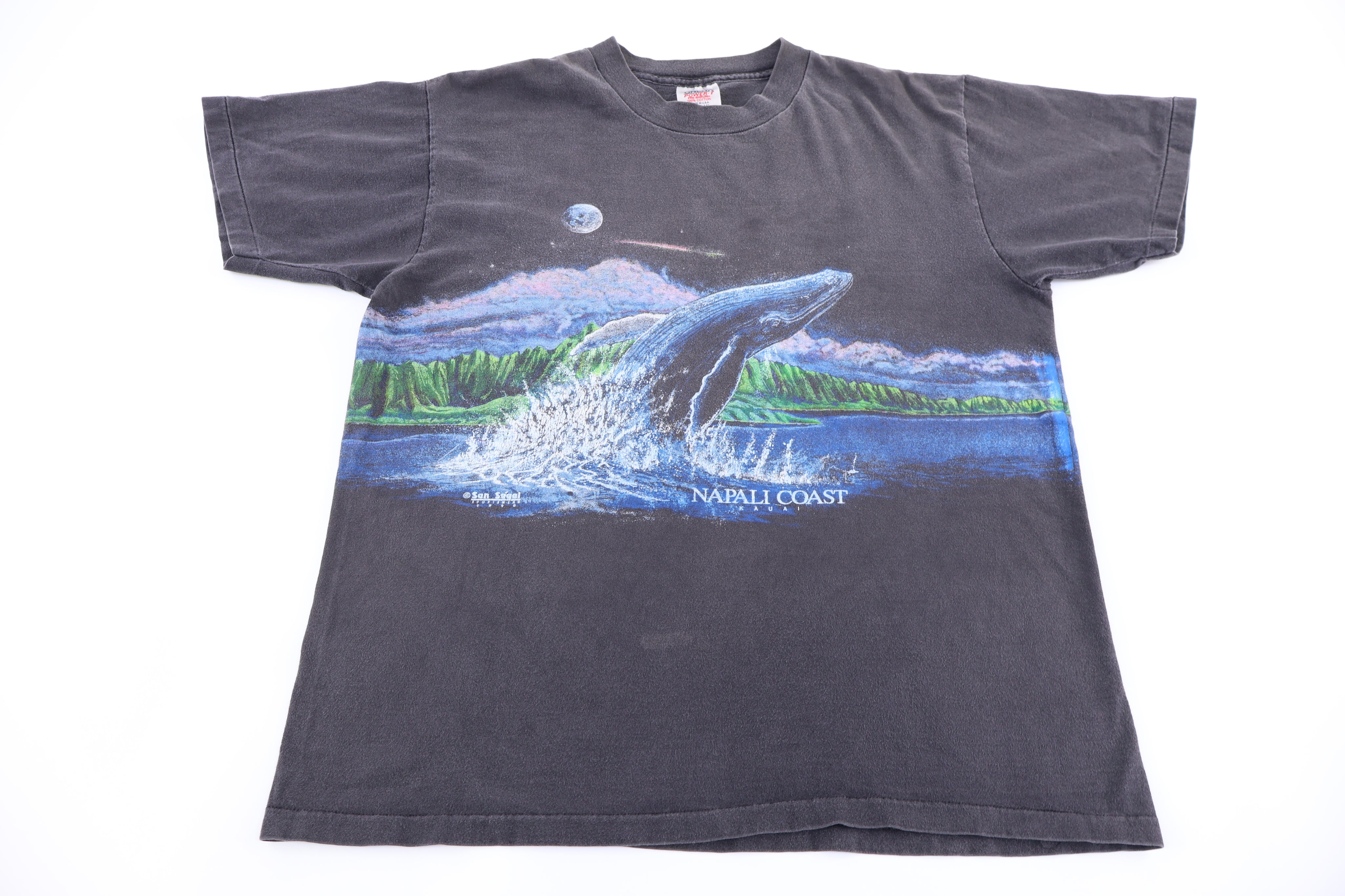 90's Napali Coast Nature All Over Graphic T-shirt