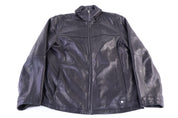 Calvin Klein Black Leather Full Zip Jacket