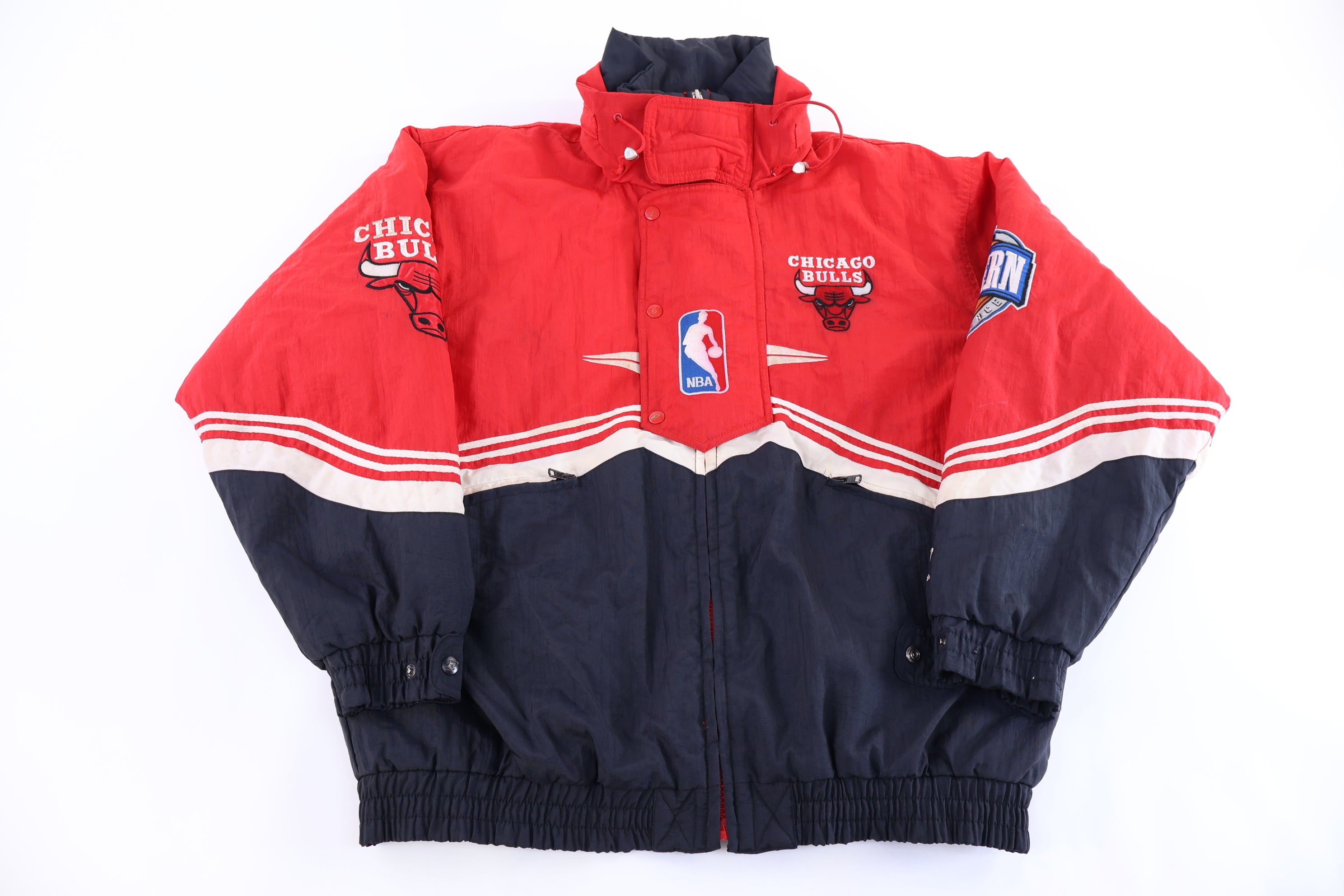 90's Chicago Bulls Basketball Full Zip Puffer Jacket
