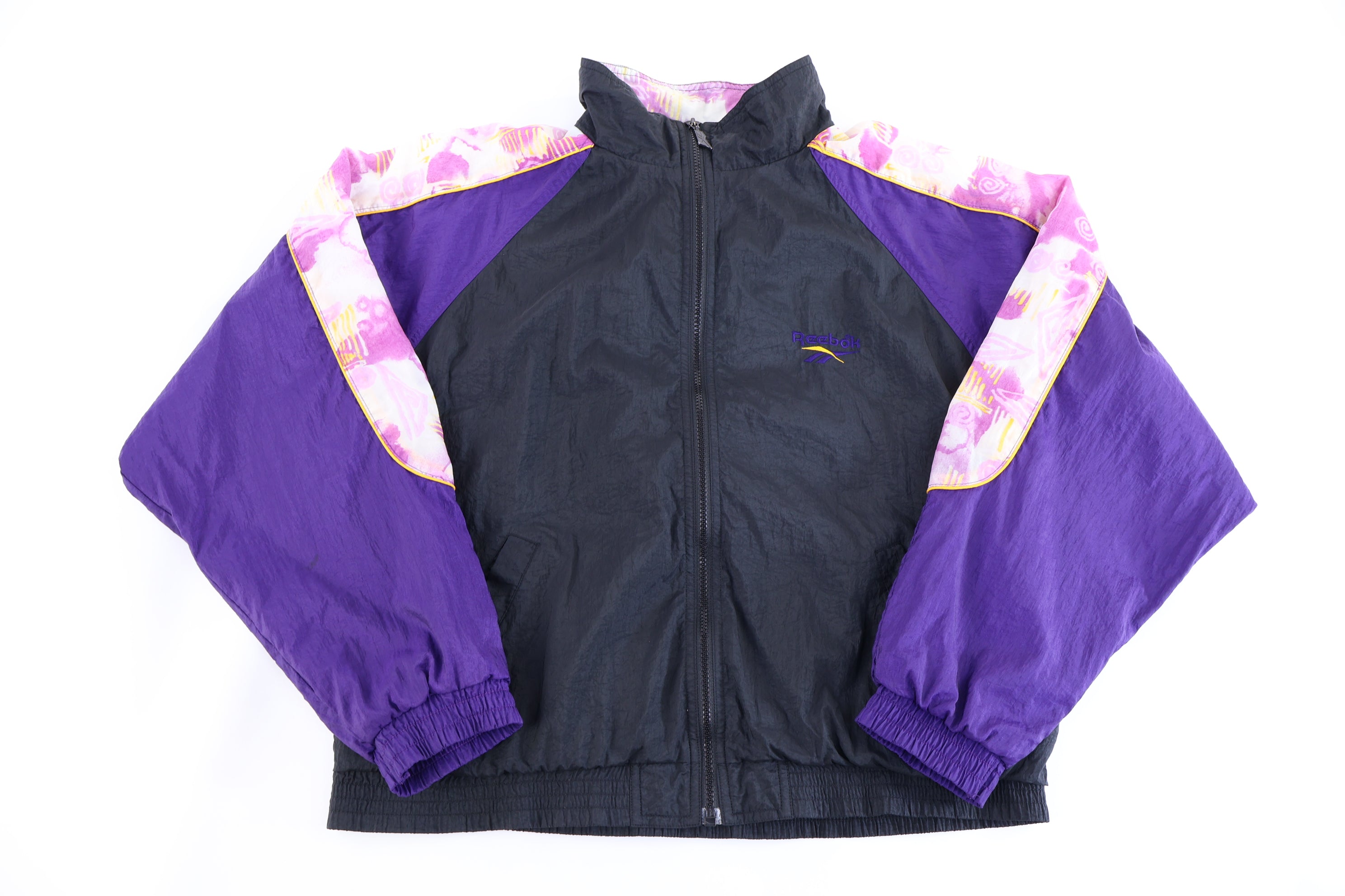 90's Reebok Embroidered Logo Full Zip Windbreaker