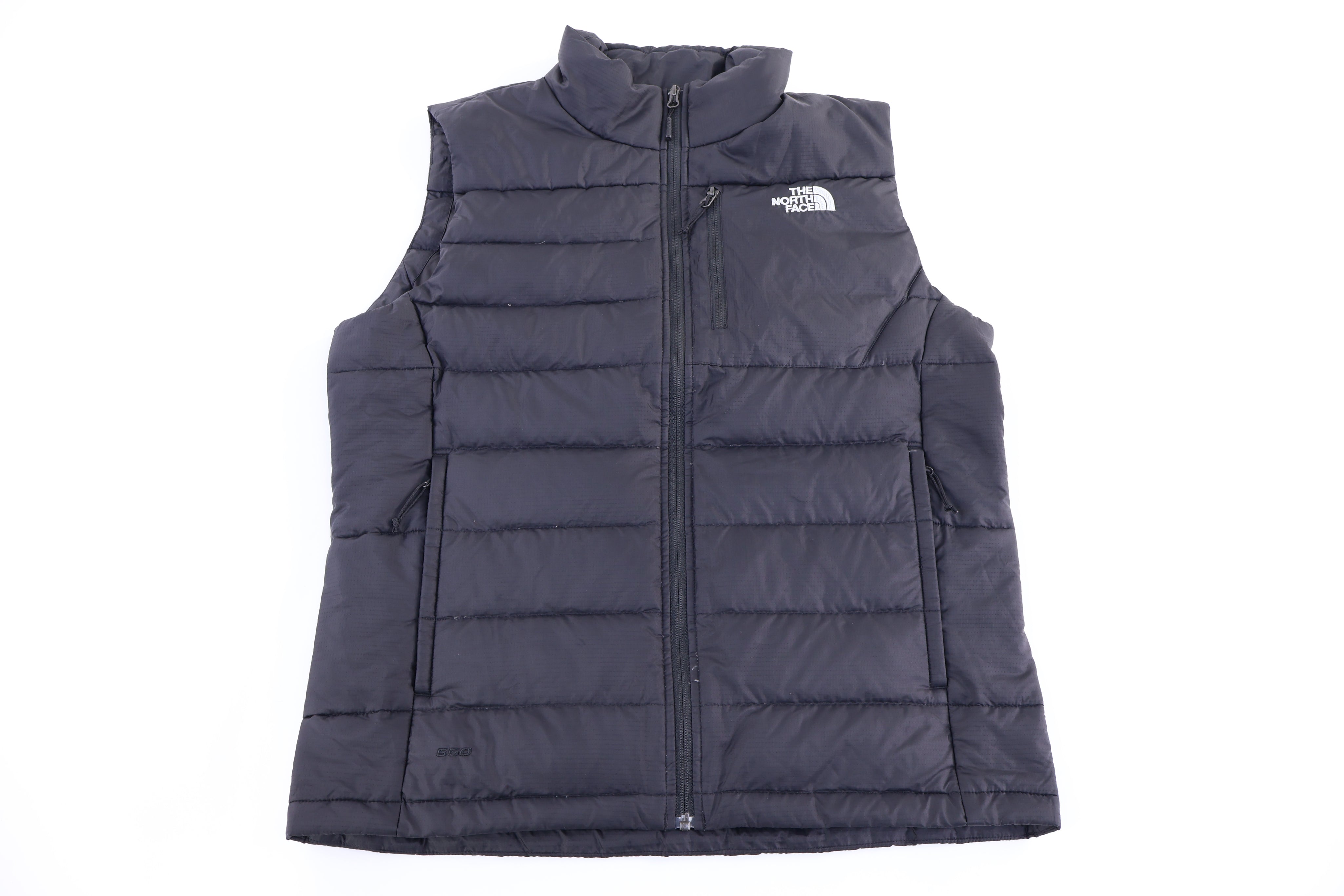 The North Face Black Full Zip Puffer Vest