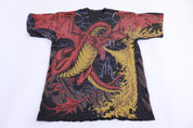Vintage Liquid Blue Dragon Knight All Over Print T-shirt