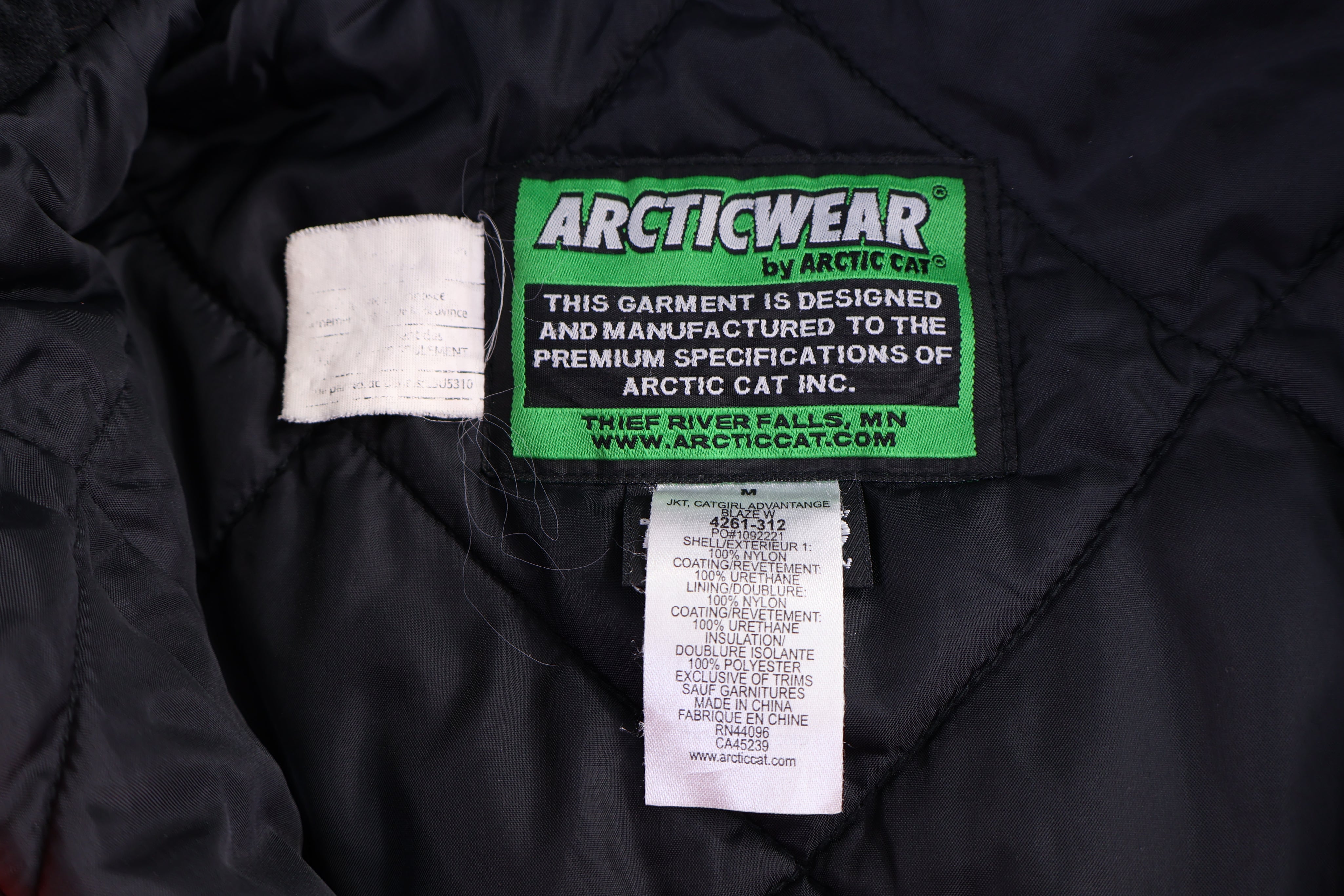 Vintage Artic Cat Orange & Black Full Zip Jacket