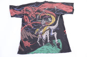 Vintage Liquid Blue Dragon Knight All Over Print T-shirt
