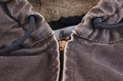 Carhartt Logo Patch Brown Sherpa Lined Full Zip Jacket