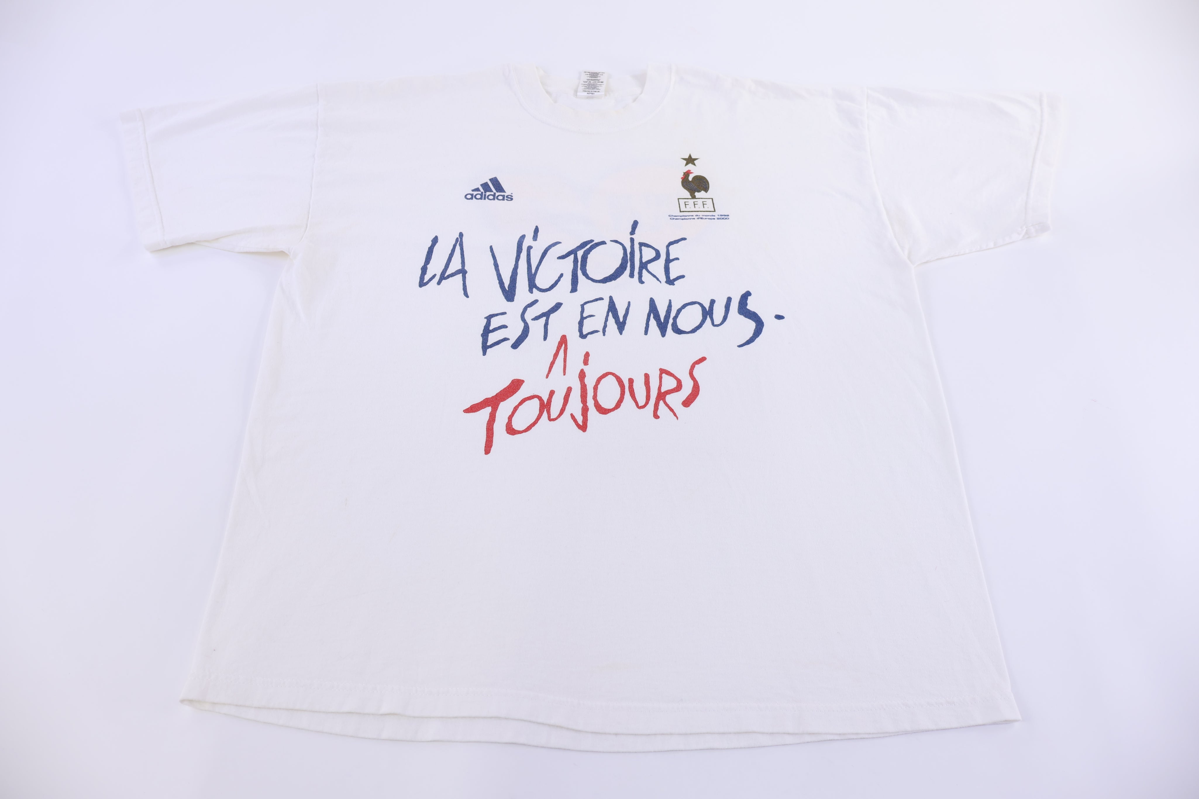 2000 Adidas France Champions d'Europe Soccer T-shirt