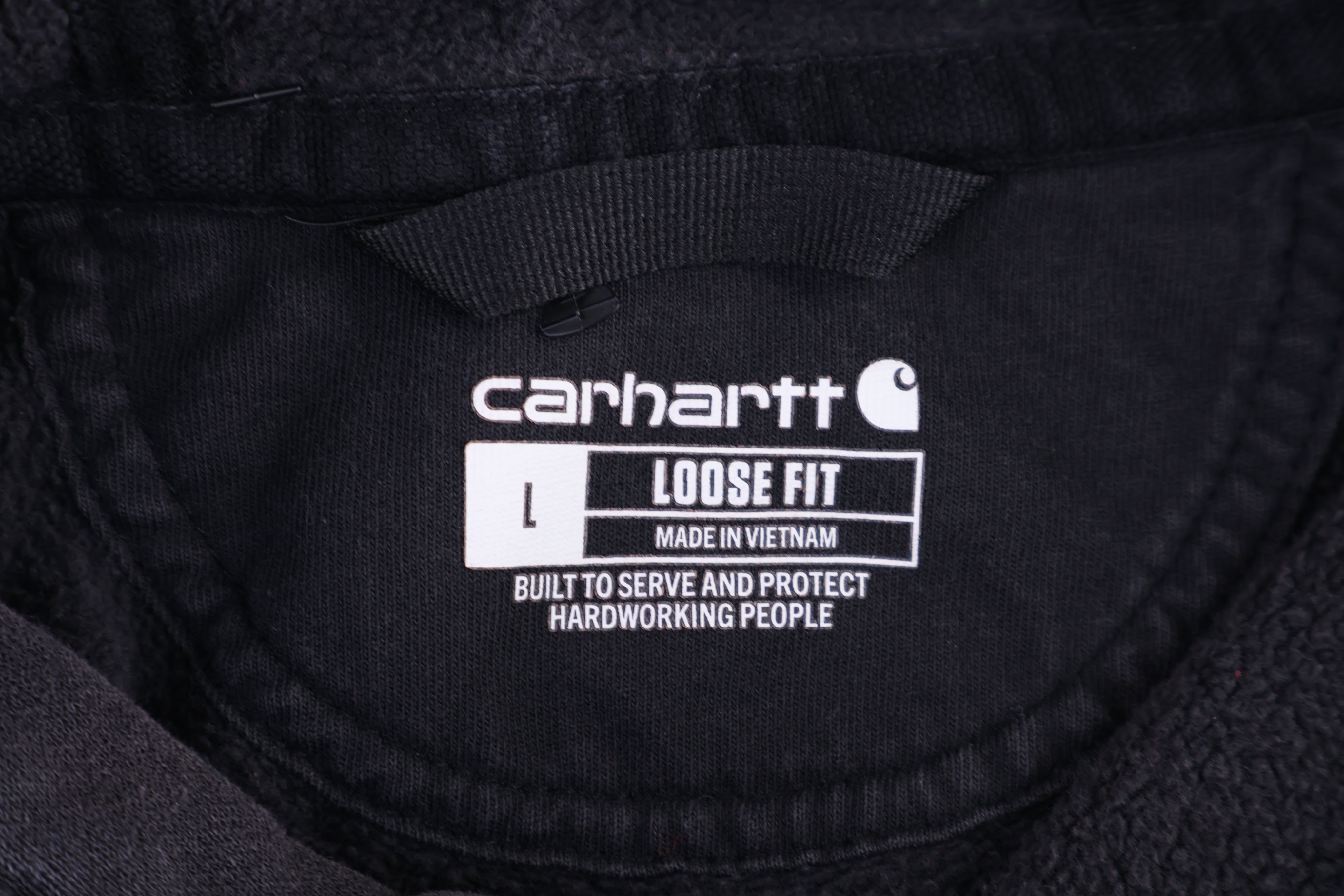 Carhartt Logo Patch Black Pullover Hoodie