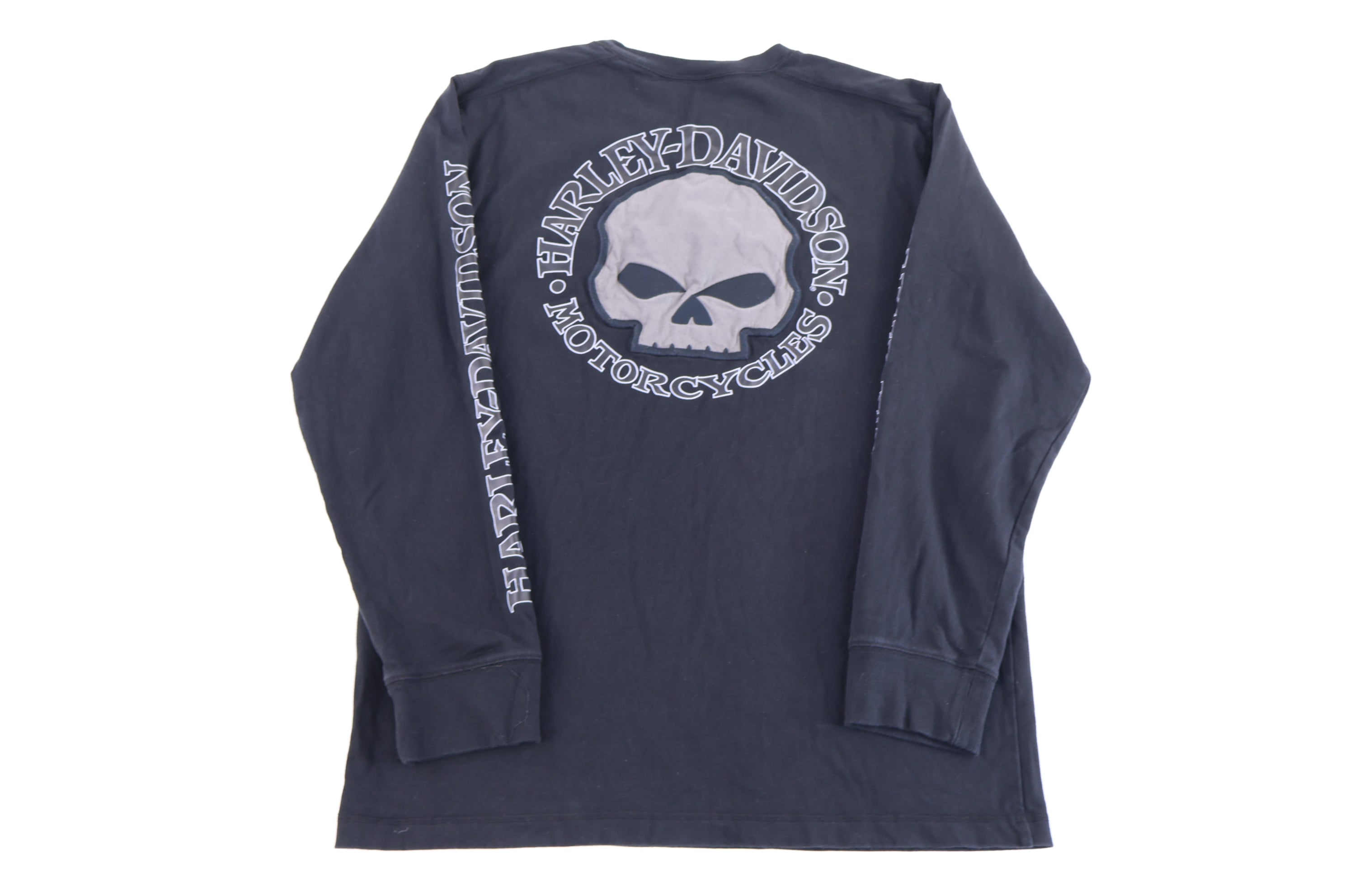 Harley Davidson Motorcycles Skull Graphic LS T-shirt