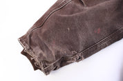 Carhartt Logo Patch Brown Sherpa Lined Full Zip Jacket