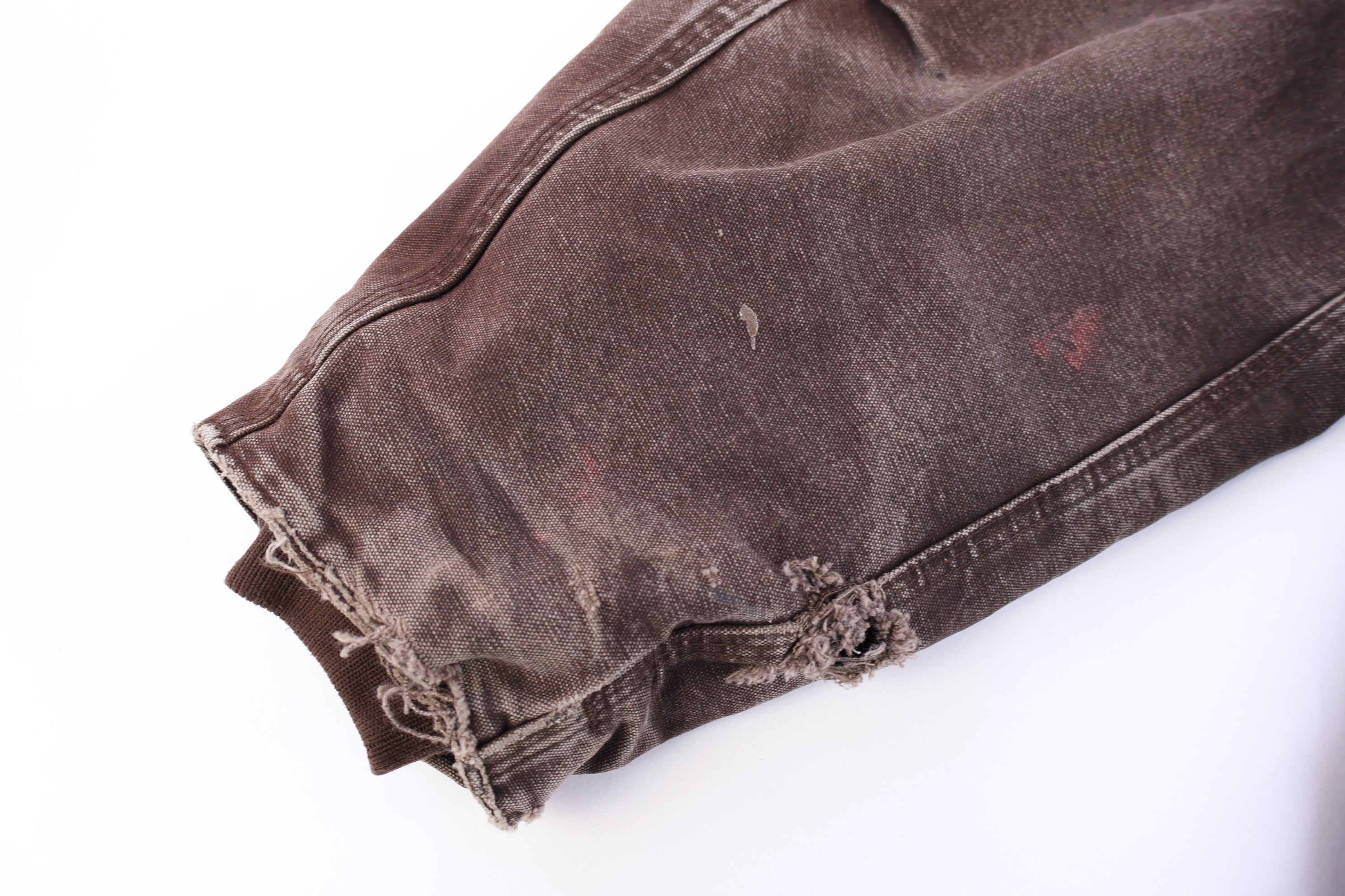Carhartt Logo Patch Brown Sherpa Lined Full Zip Jacket
