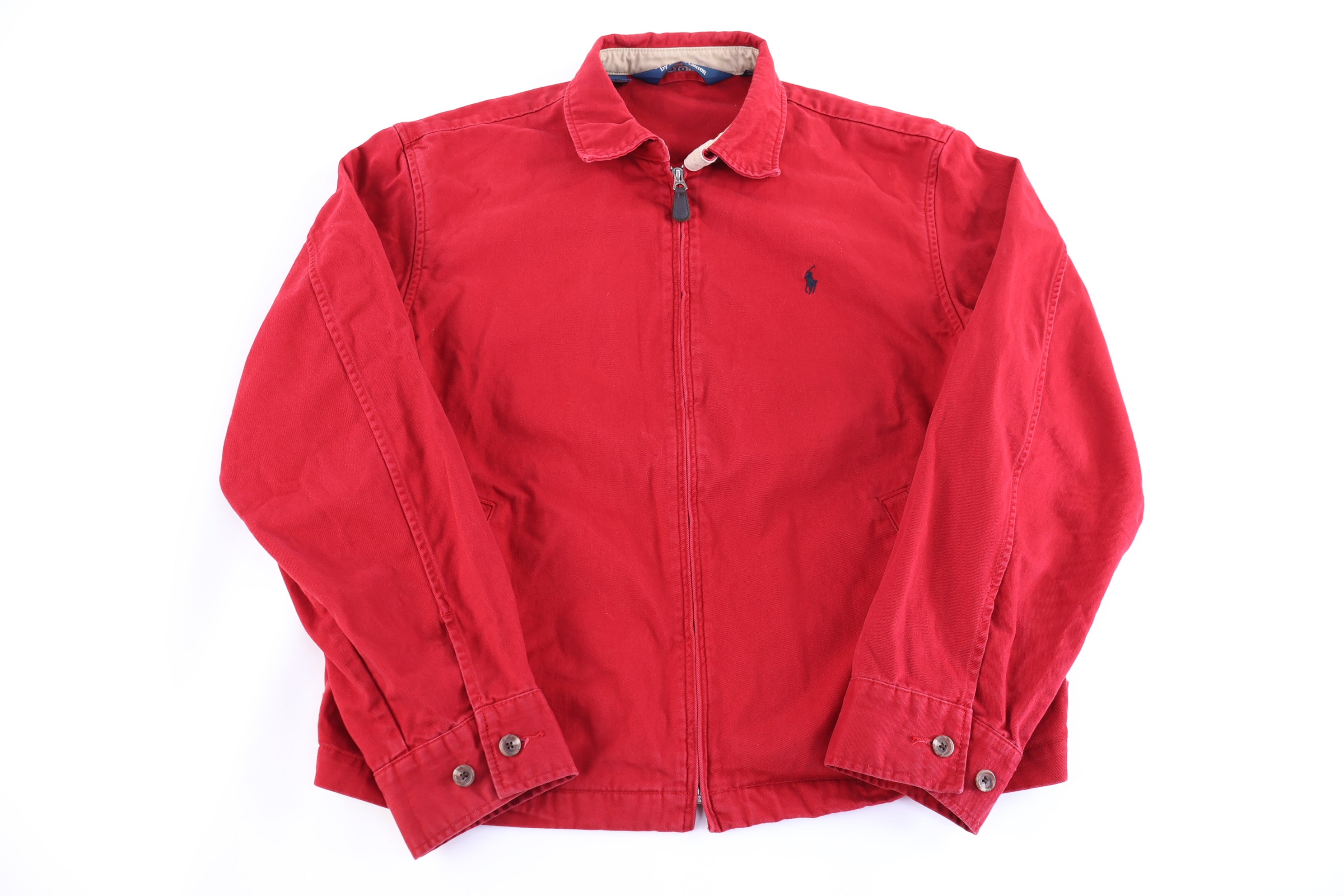 Polo by Ralph Lauren Embroidered Logo Red Full Zip Jacket