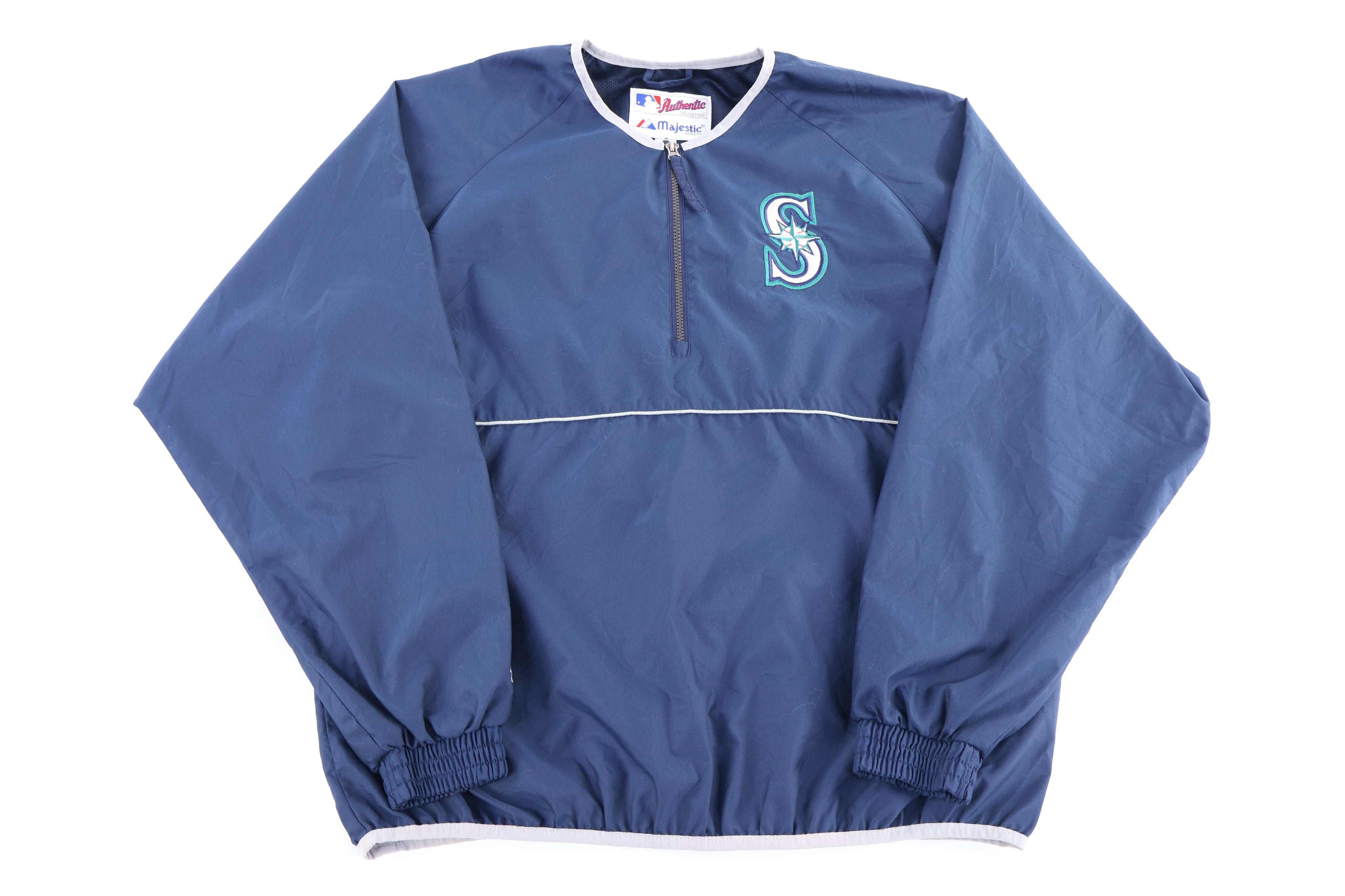 Vintage Majestic Seattle Mariners Baseball Pullover Windbreaker