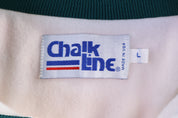 90's Chalk Line Miami Dolphins Football Bomber Jacket