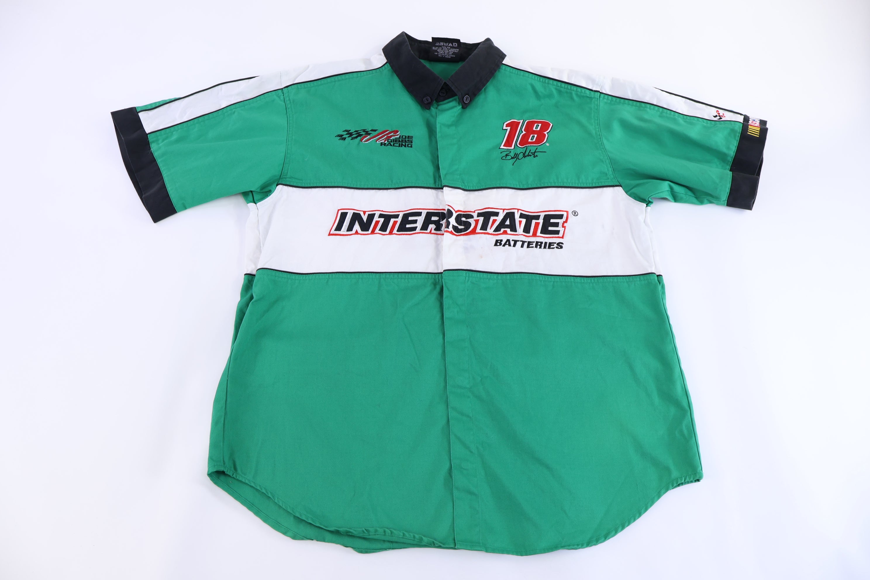 Vintage Nascar Interstate Batteries Racing Button Down