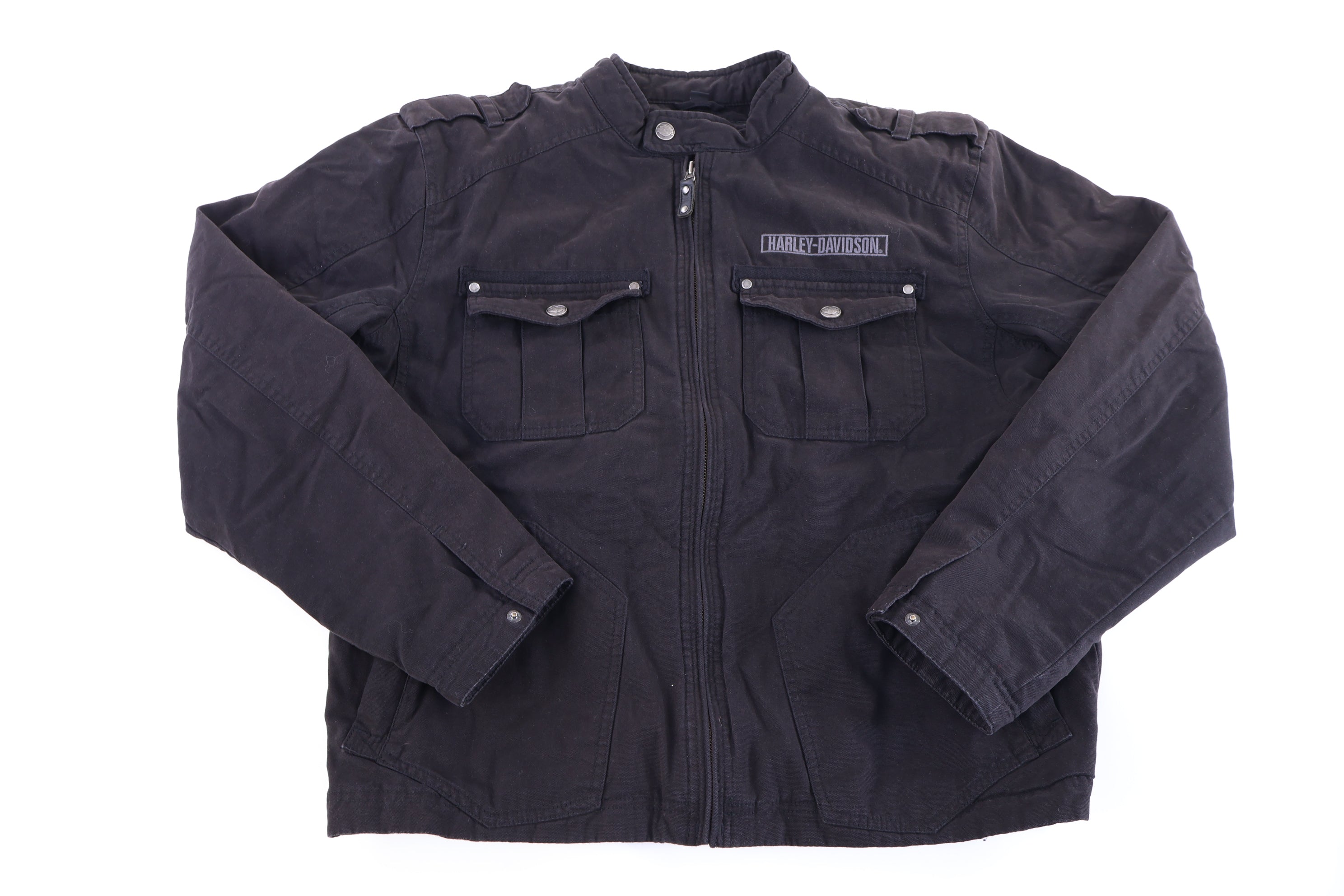 Harley Davidson Motorcycles Black Full Zip Jacket