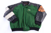 Vintage 7UP Shoot Out Basketball Leather Jacket