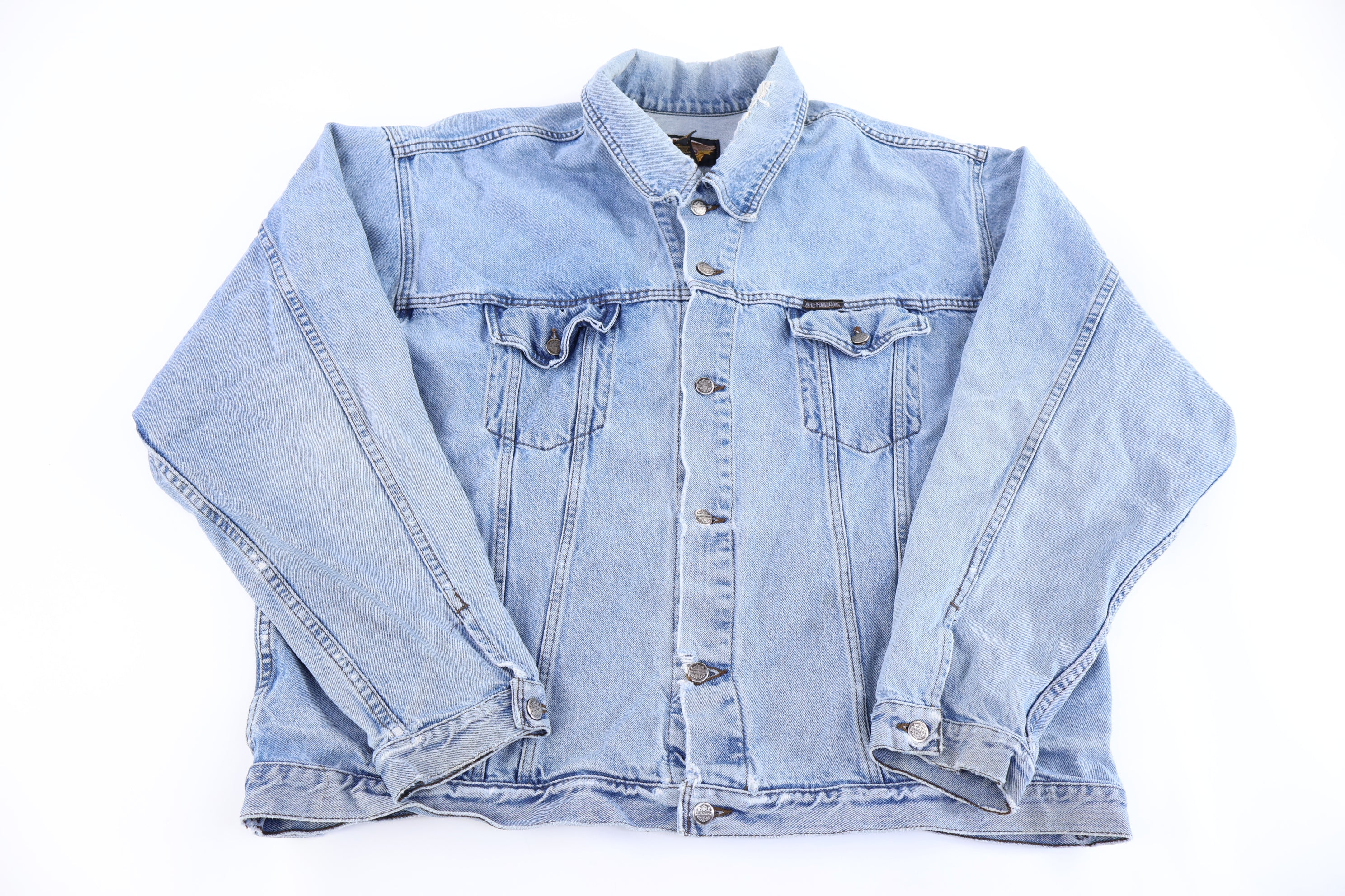 Harley Davidson Motorcycles Light Wash Denim Jacket